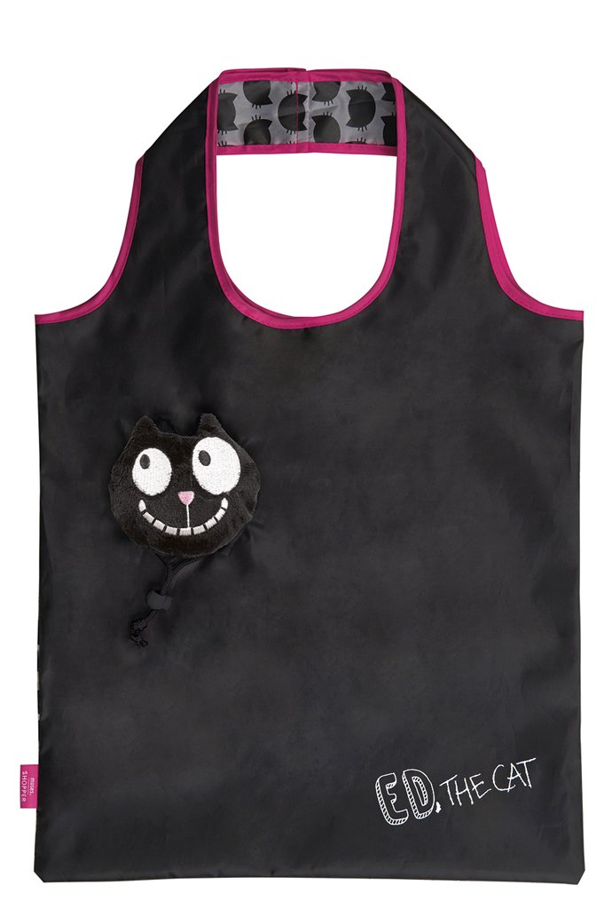 moses foldable shopping bag Ed, the Cat 10 liters black