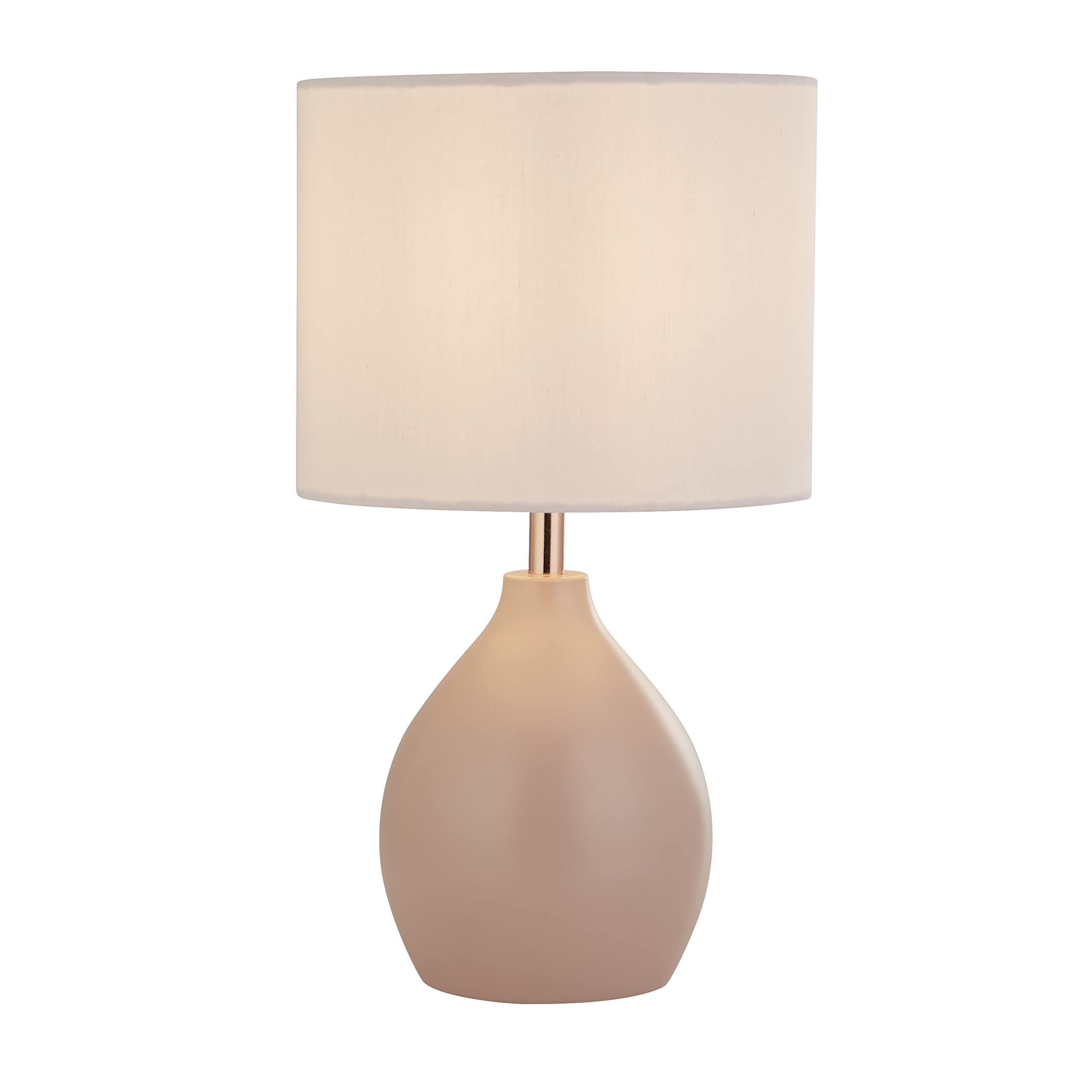 Lighting Collection Pink Table LAMP with Copper Riser, 700946