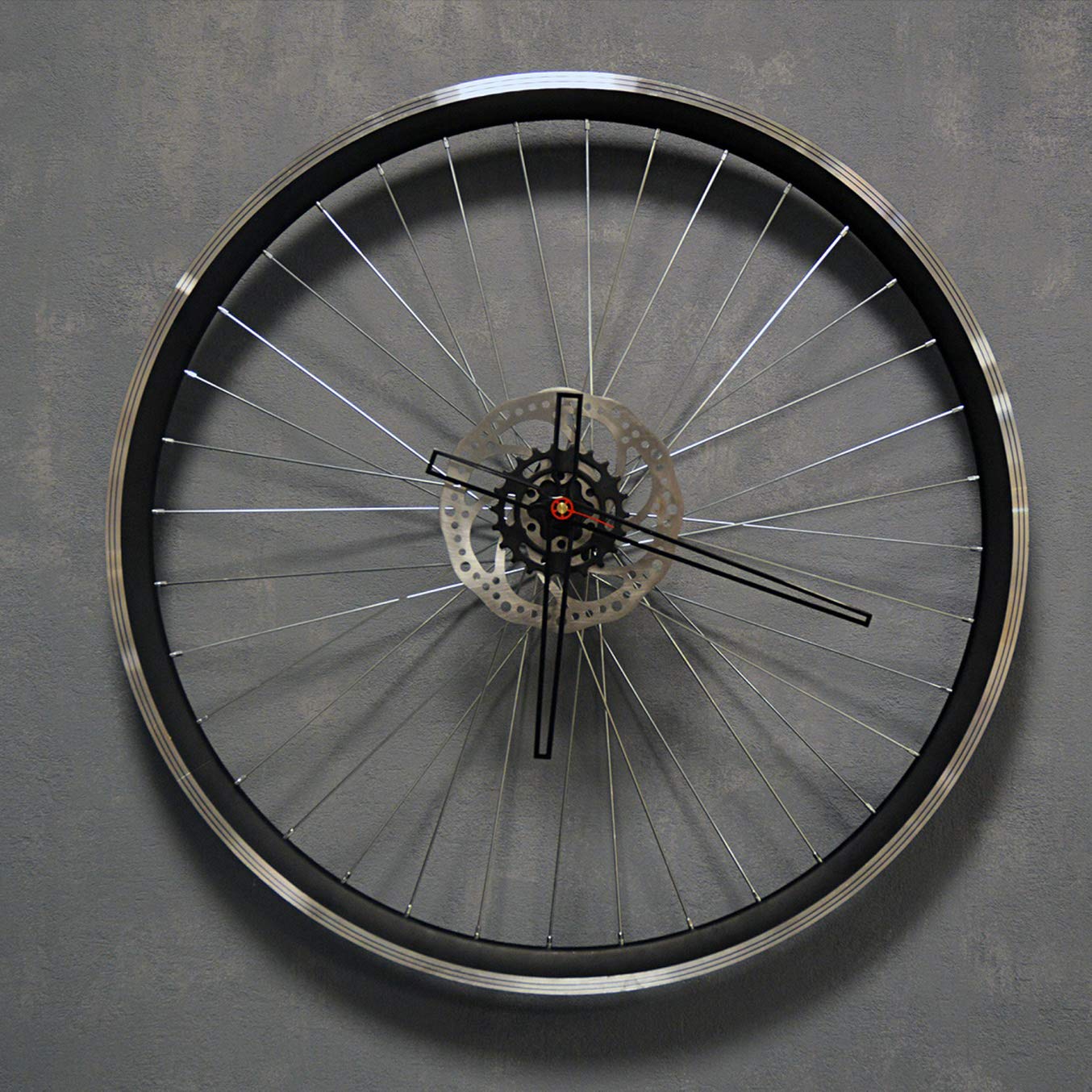 Bikes Bazaar Clock, aluminium, Black, Large