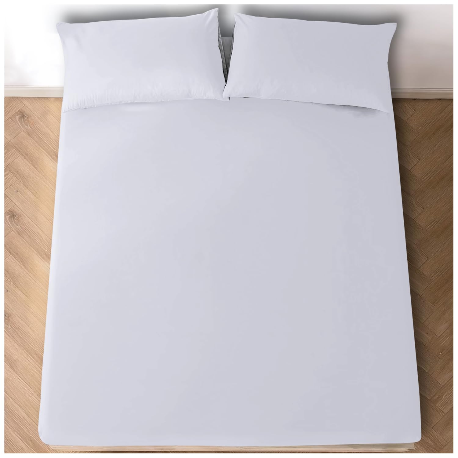 GC GAVENO CAVAILIA Fitted Sheet & Pillowcases, Polycotton, White, King