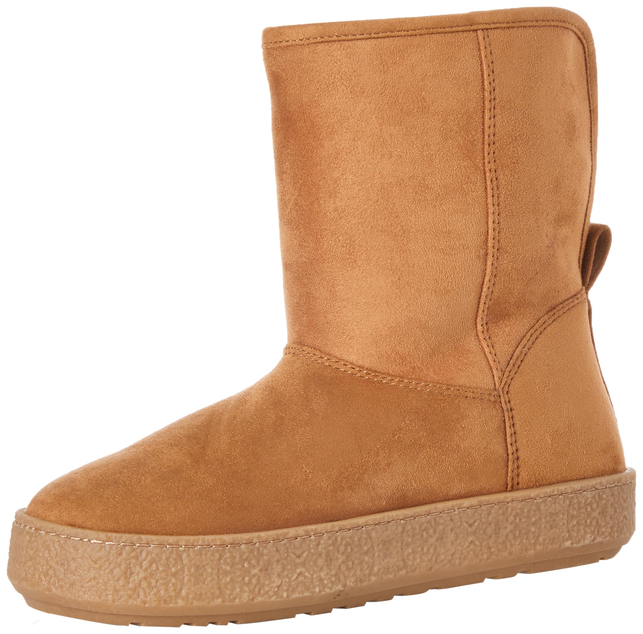 Amazon Essentials Women's Shearling Boots, Tan Microsuede, 7.5 UK