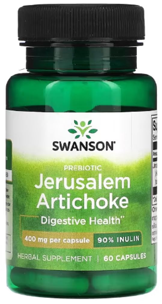 Swanson - Prebiotic Jerusalem Artichoke 400 mg | Präbiotische Unterstützung für die Verdauung - 60 Kapseln