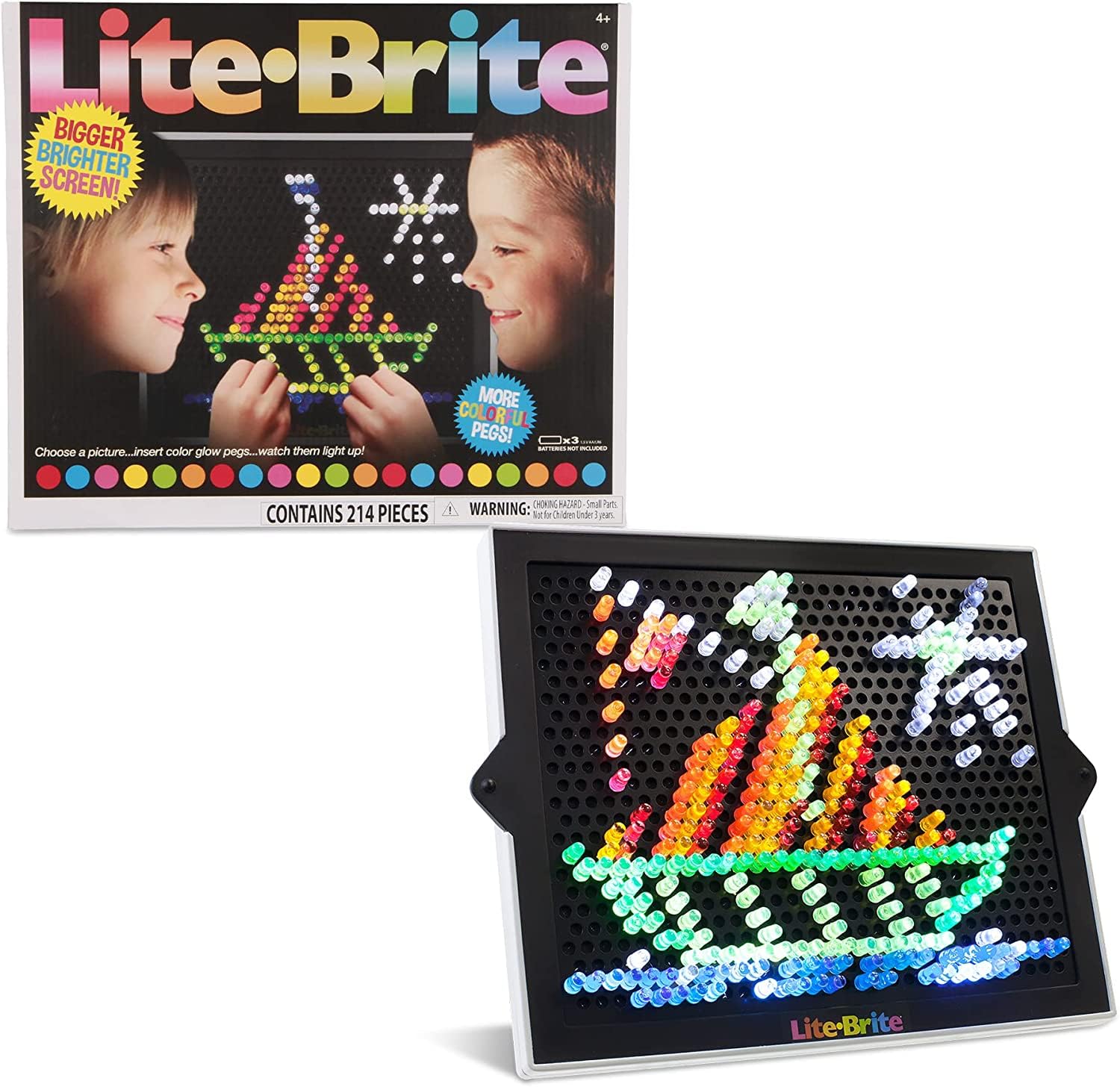 BasicFun LITEBRITE-L'ORIGINAL, Medium, Black, Manual, Unisex Light Box Art Toy