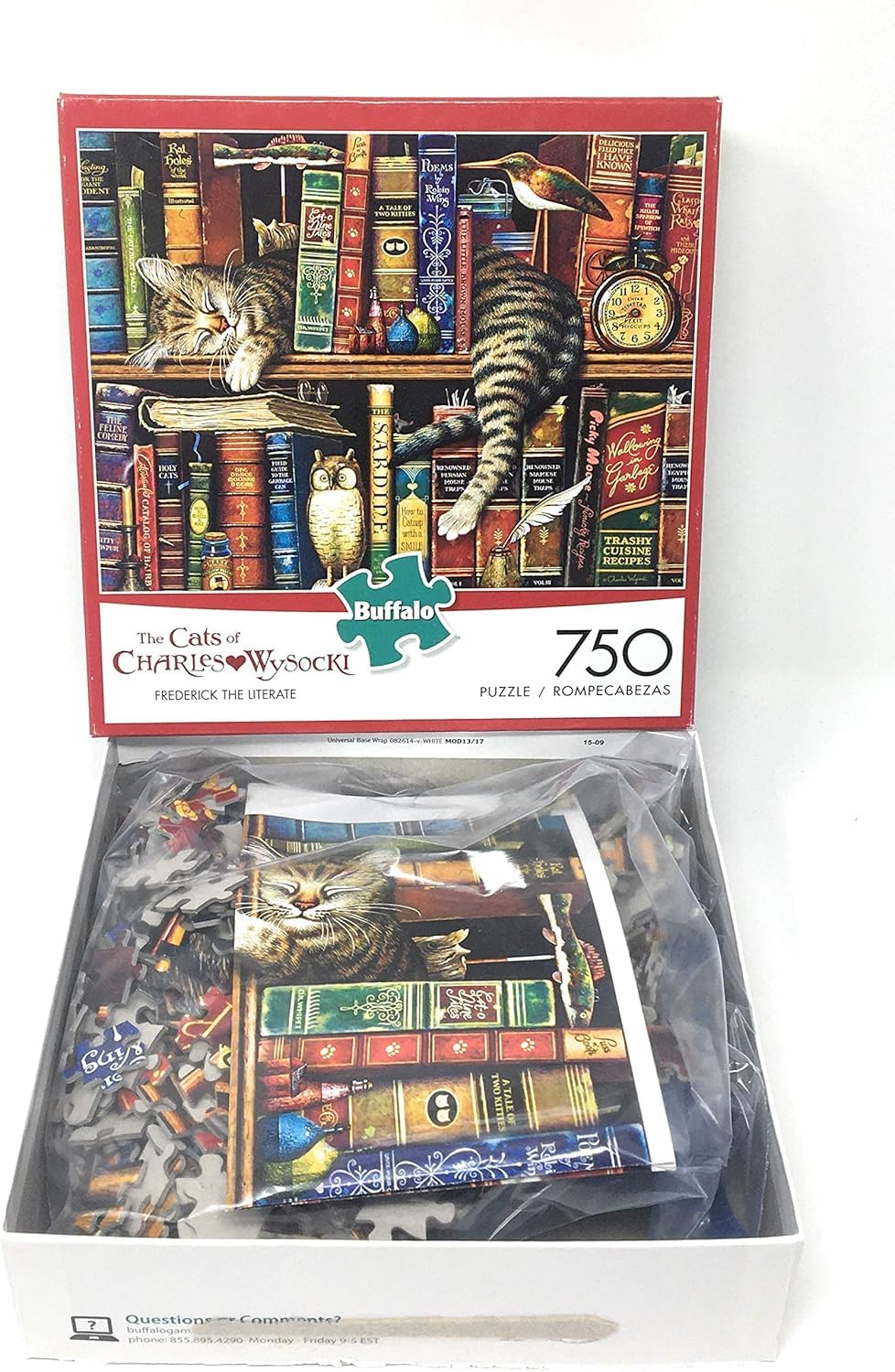 Buffalo Games - Charles Wysocki - Frederick the Literate - 750 Piece Jigsaw Puzzle For Adults -Challenging Puzzle Perfect for Game Nights - Finished Size is 24.00 x 18.00