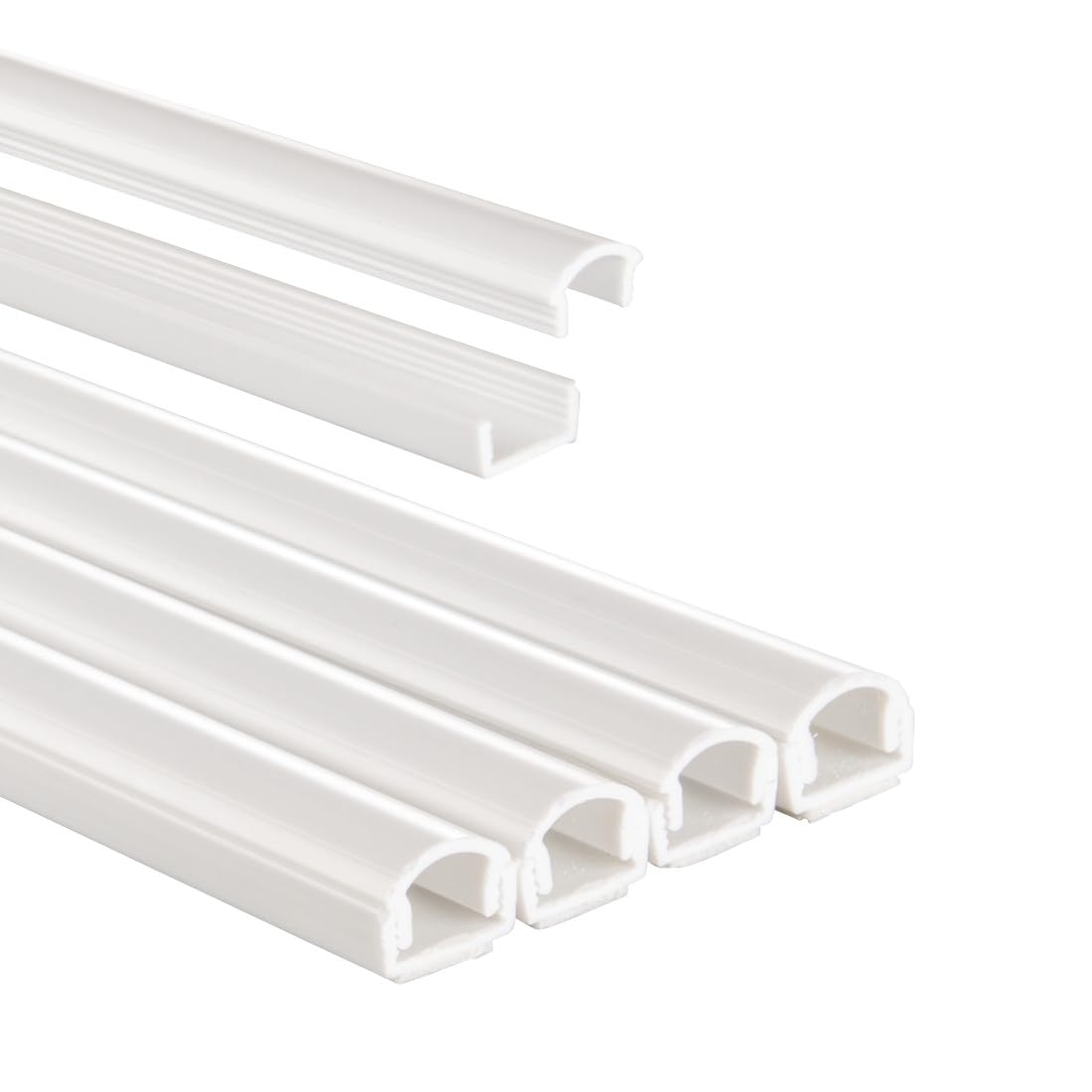 Hama Cable Grommet Cable Covers, 4 p., Self-adhesive, Semi-circul. 100X1,1X1cm, PVC, BLC