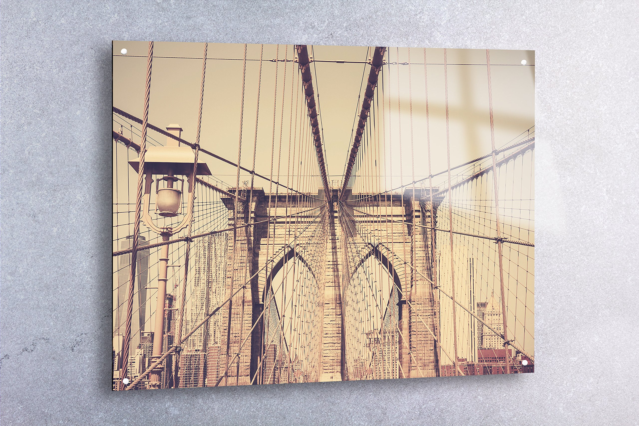 Innova Editions Retro Brooklyn Bridge Art 100 x 120 x 2.5 cm