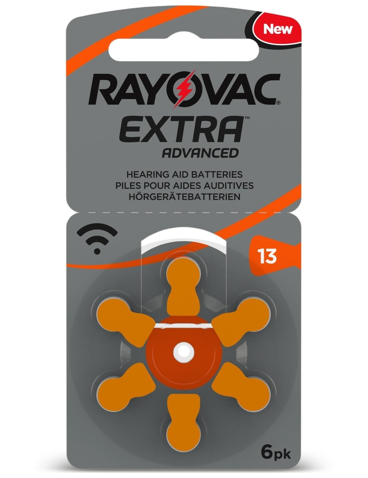 RAYOVAC Extra Advanced with Active Core Technology 13 – Hearing Aid Batteries, Pack of 6