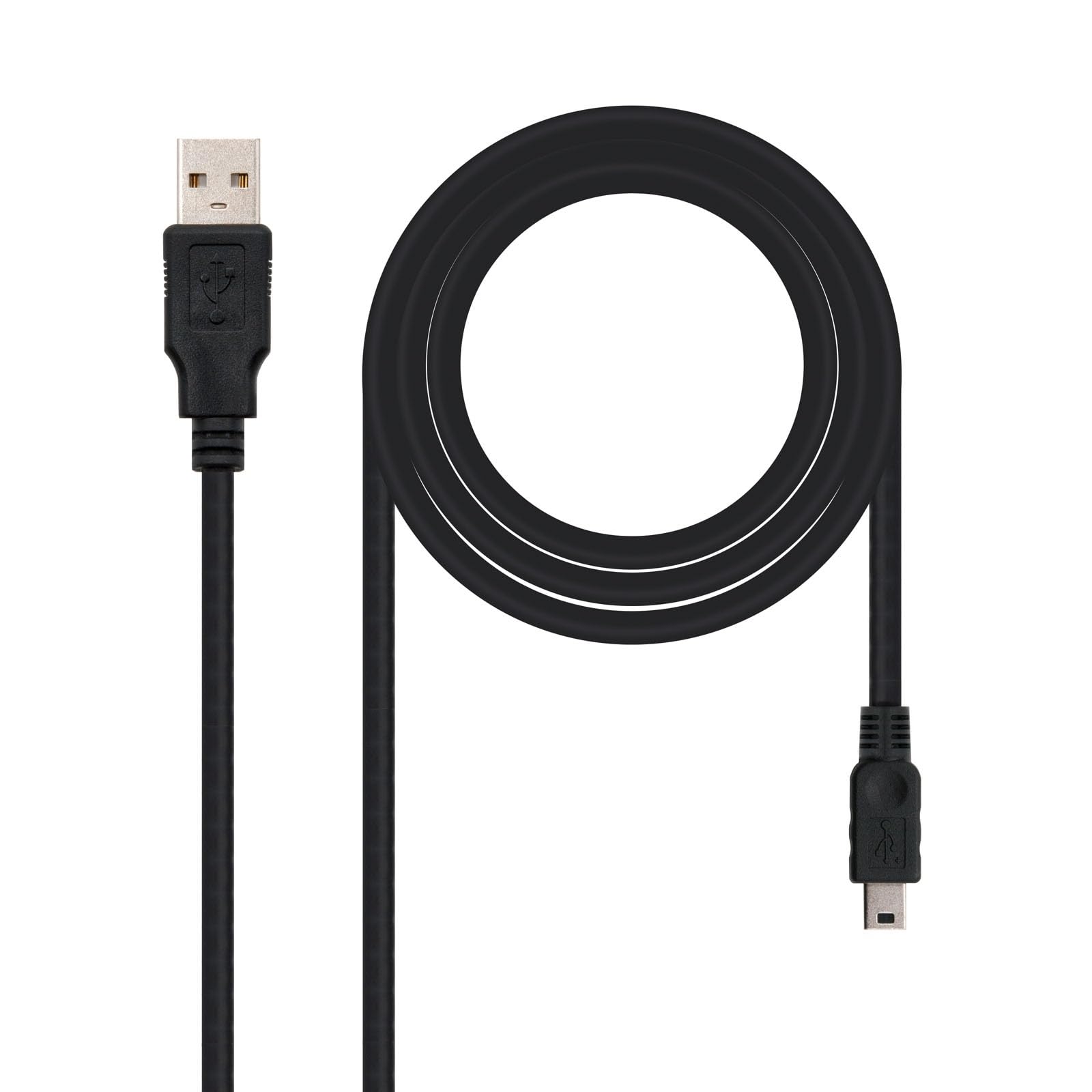 Blendend USB 2.0 cable for connecting devices Type A Male to Mini USB 5 Pin Male Length 1.8m Ideal for distant connections Perfect for syncing and charging devices.