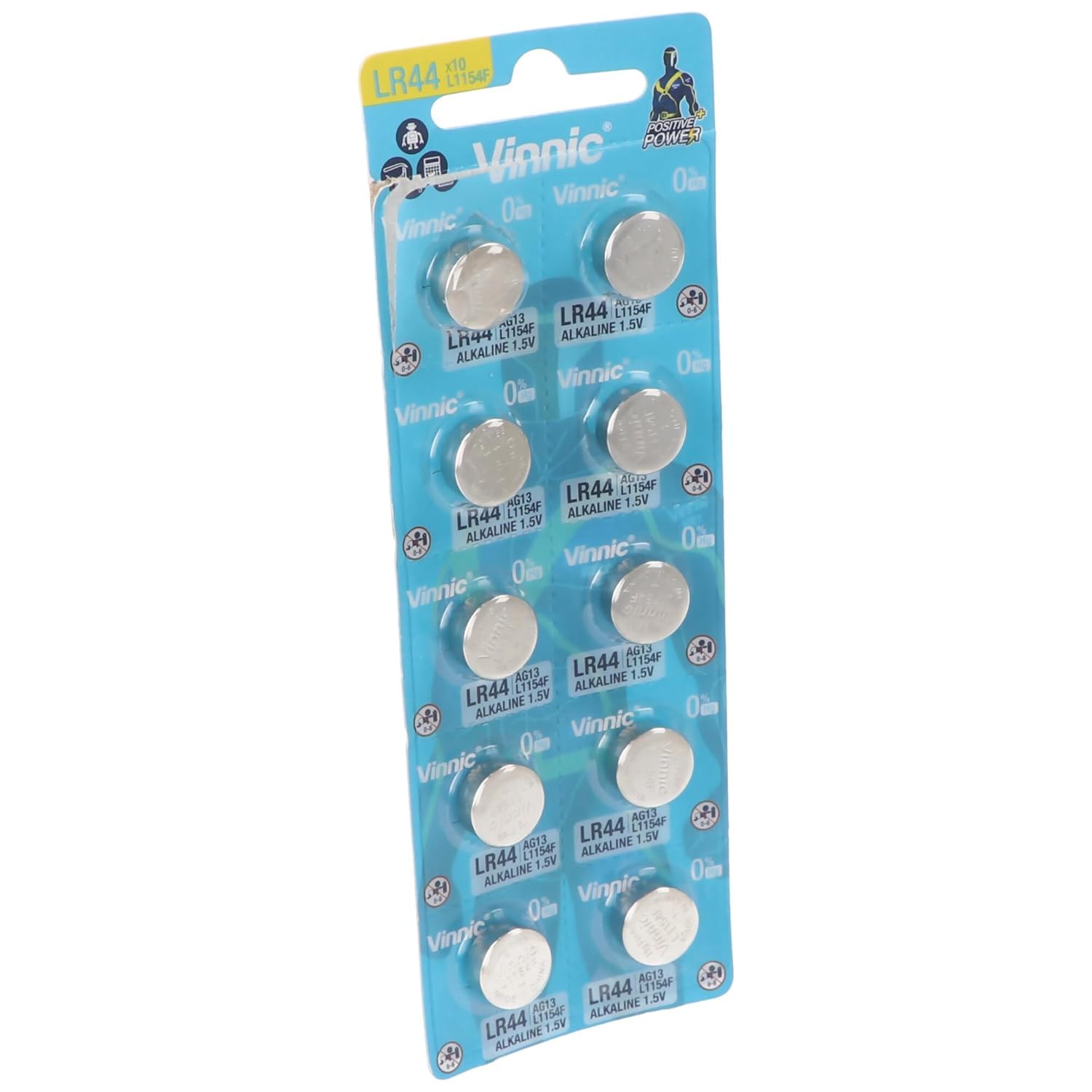 VINNIC BOTON ALKALINE AG13 LR44 L1154F BLISTER BATTER*10