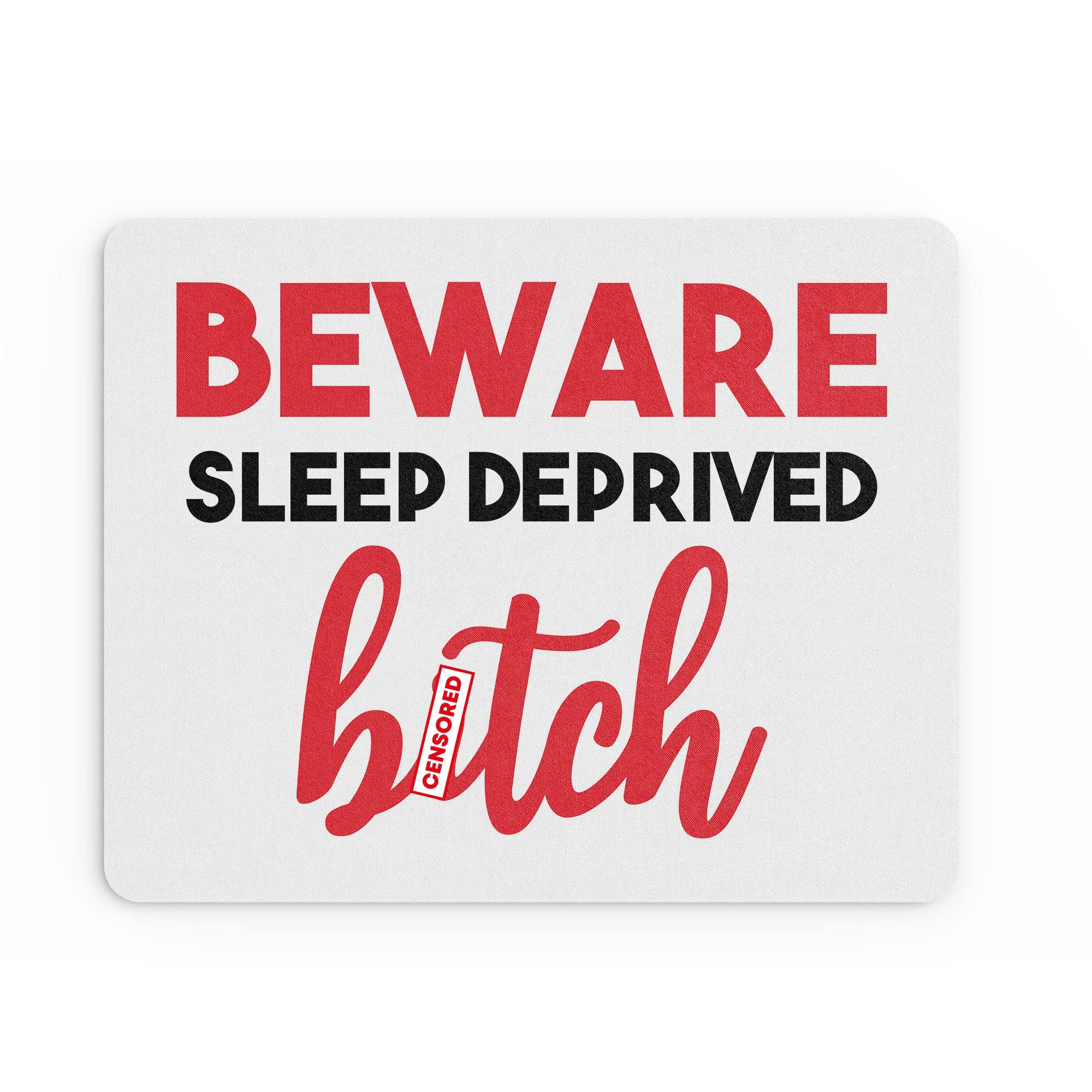 Tongue in Peach Funny Mouse Mat | Office Work Mouse Pad Desk Accessories Computer Admin Coworker Colleague | Sleep Deprived For Her | Banter Stationary MM76