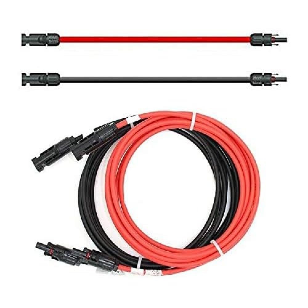 Solartronics Extension Cable 4mm ² Incl. Solar Connector 2x6m - PV Cable H1Z2Z2-K on both Sides Red/Black - Pellet Boiler Cable with Plug - Solar Cable for PV Solar System - Made IN Germany