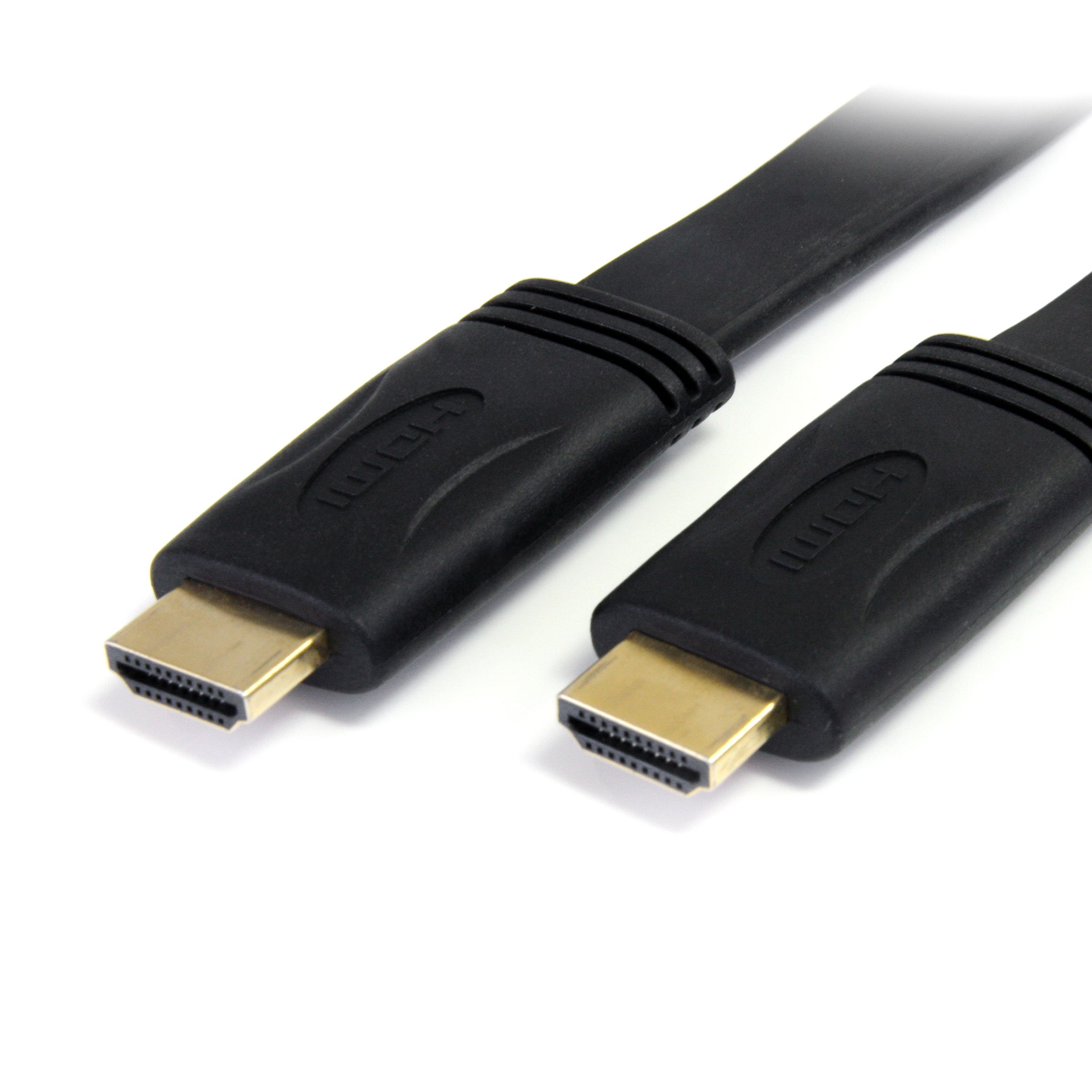 StarTech.com 10 ft Flat High Speed HDMI Cable with Ethernet - Ultra HD 4k x 2k HDMI Cable - HDMI to HDMI M/M - Flat HDMI Cable (HDMIMM10FL)
