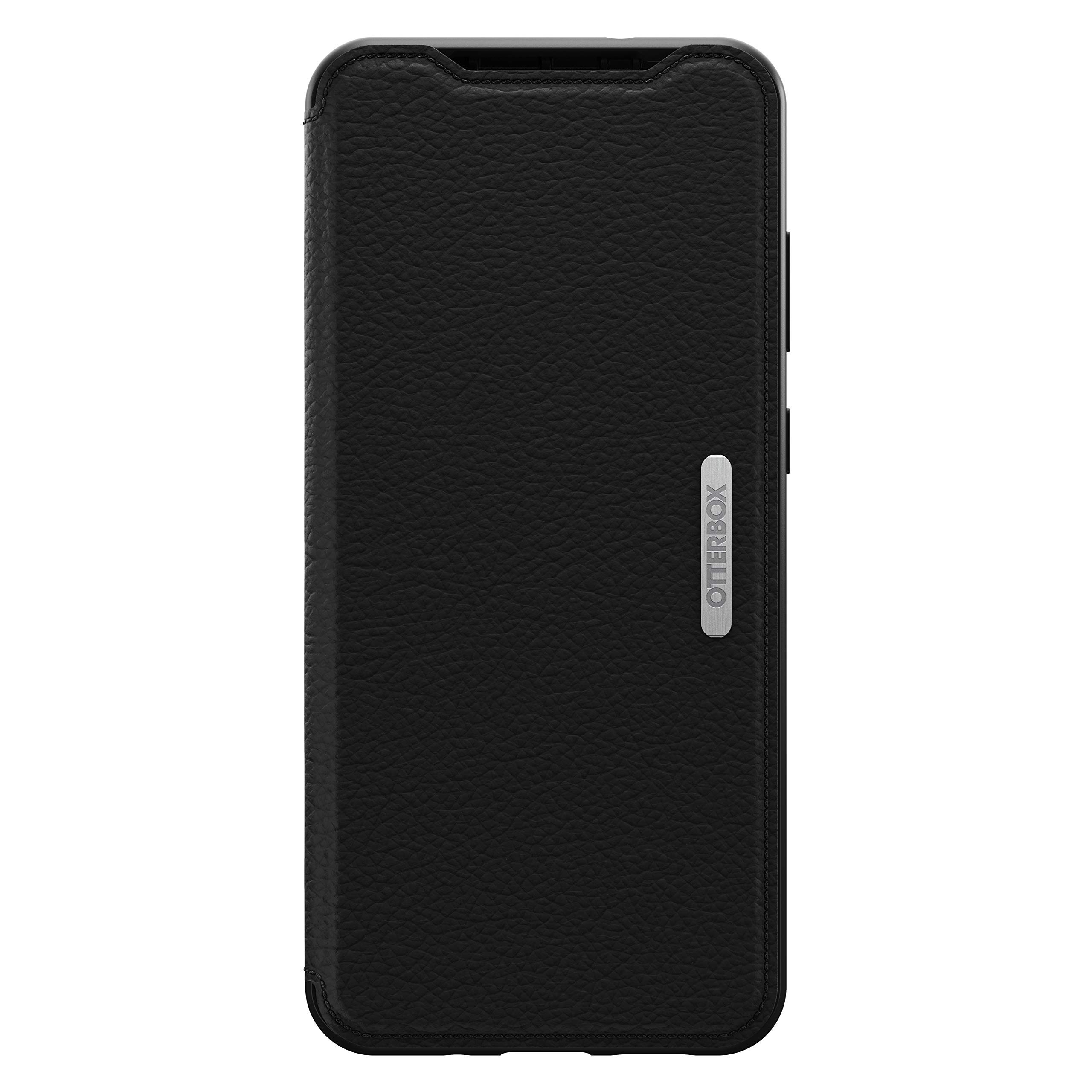 OtterBox Strada Case for Samsung Galaxy S20+, Shockproof, Drop proof, Premium Leather Protective Folio with Two Card Holders, 3x Tested to Military Standard, Black