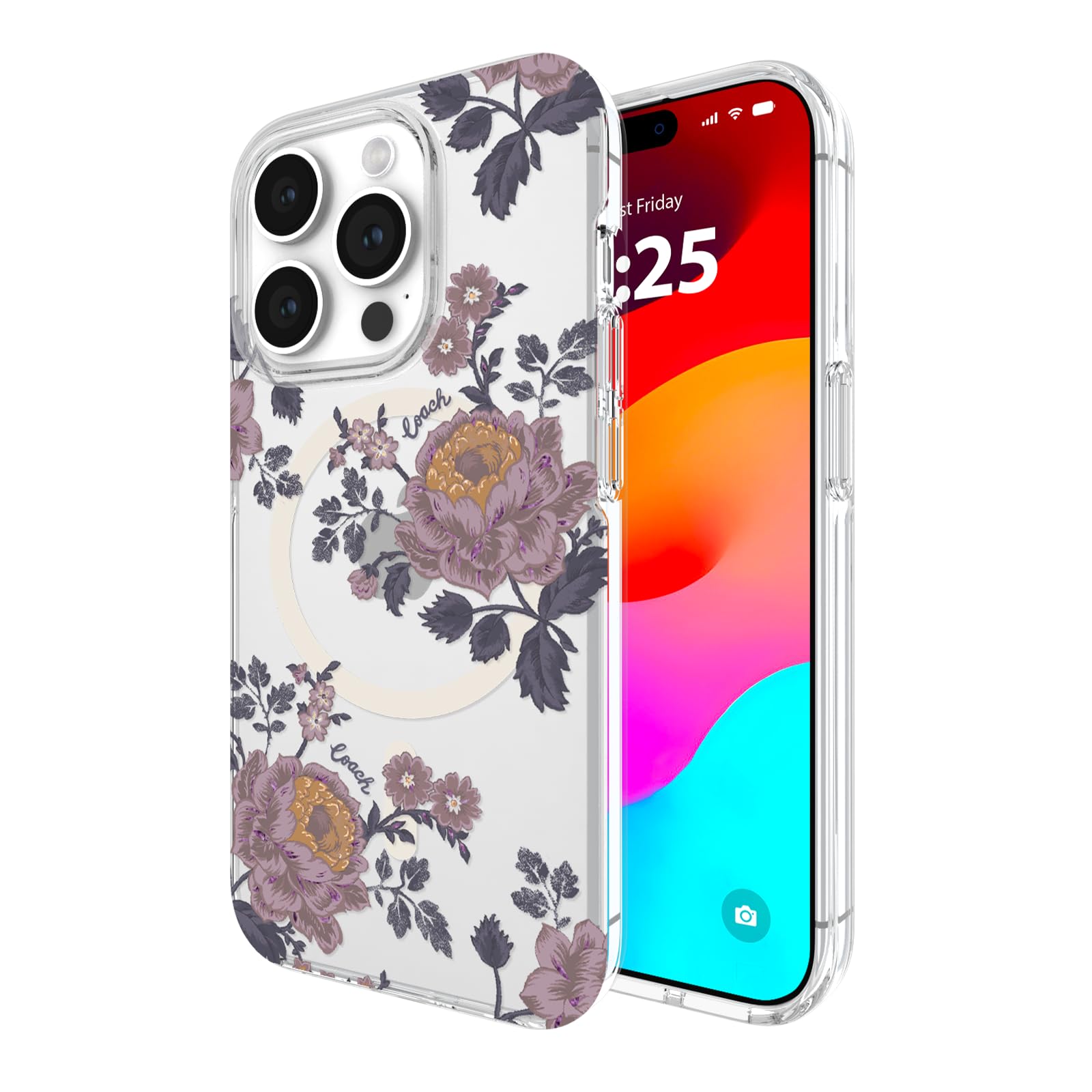 Coach iPhone 15 Pro Case, Compatible with MagSafe - Moody Floral