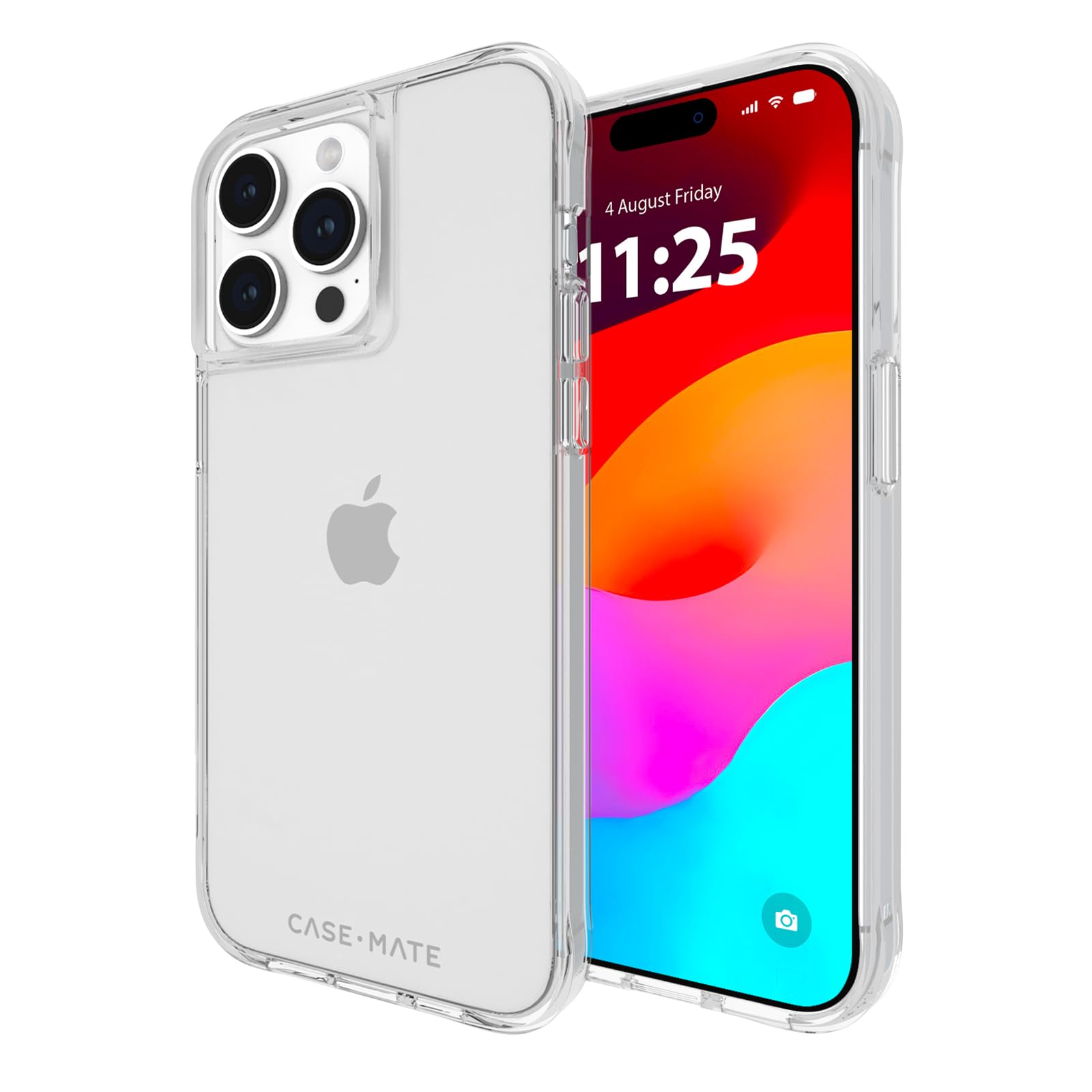 Case-Mate Tough iPhone 15 Pro Max Case - Clear [12ft Drop Protection] [Wireless Charging Compatible] Slim Phone Case for 15 Pro Max 6.7", Shockproof Cover with Anti Yellowing, Anti Scratch Tech