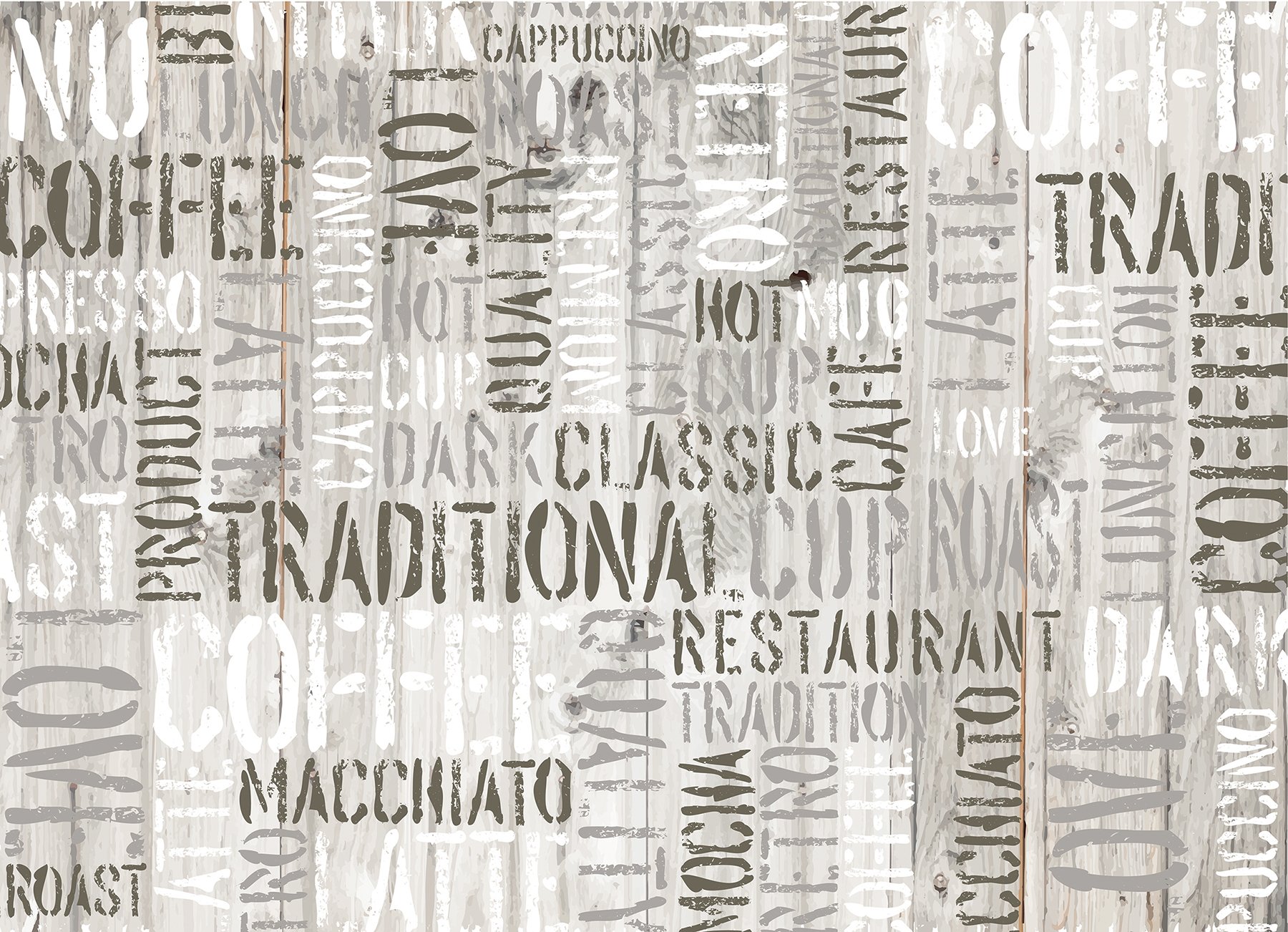 Home Decor Line CR-67250 Coffee Kitchen Panel, Gray