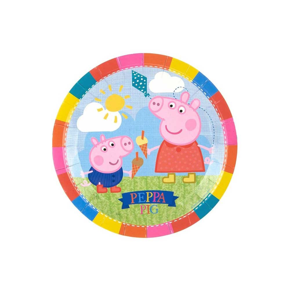 Comogiochi - 23 cm Peppa Pig Plate, Multicoloured, 5CG236088