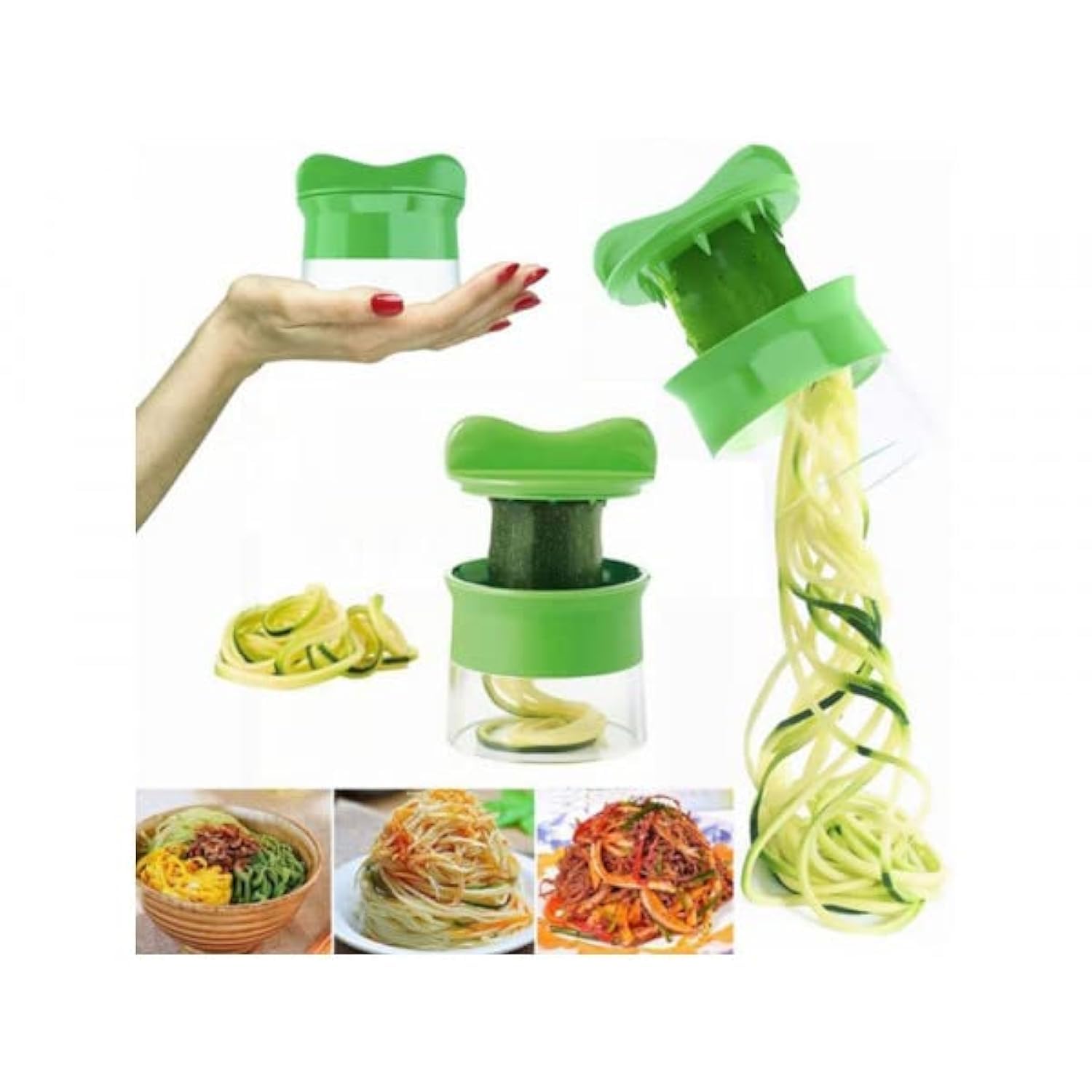 PARENCE. - Manual Spiral Vegetable Cutter - Fruit Slicer - Zucchini Peeler, Cucumber, Carrot, Potato Peeler