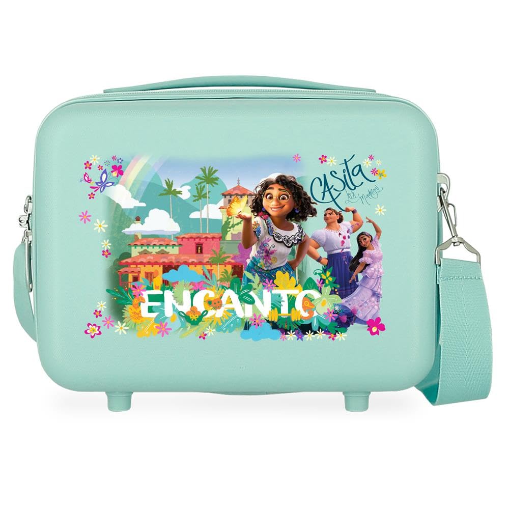 Disney Pink Cabin Suitcase Charm, 38 x 55 x 20 cm, Rigid ABS Combination Lock, Pink, Makeup Bag