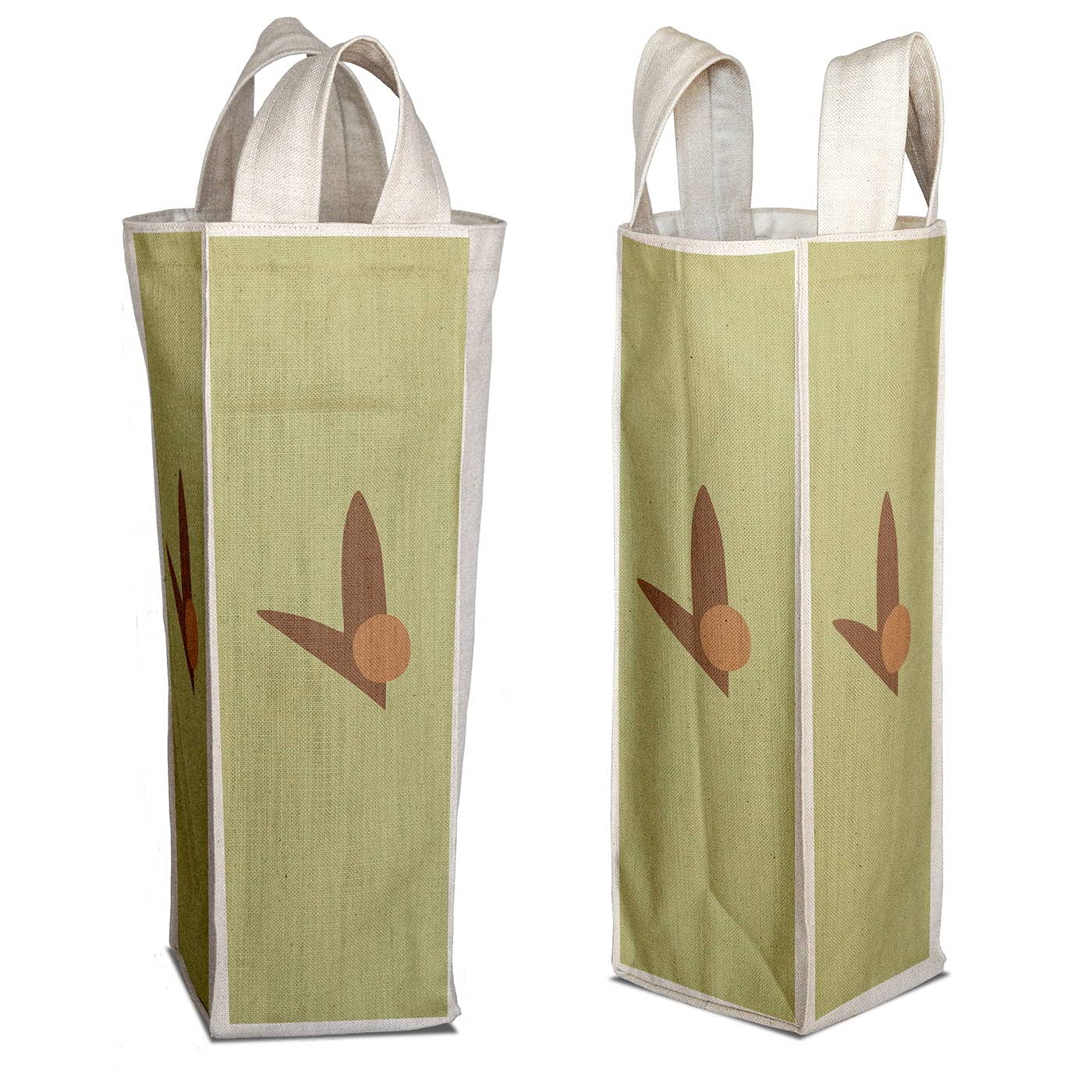 Bonamaison Digitally Printed 50% Cotton - 50% Polyester Wine Bag, Bottle Bag, Wine Bottle Covers, Wine Holder Bag, Size: 31 x 9 Cm