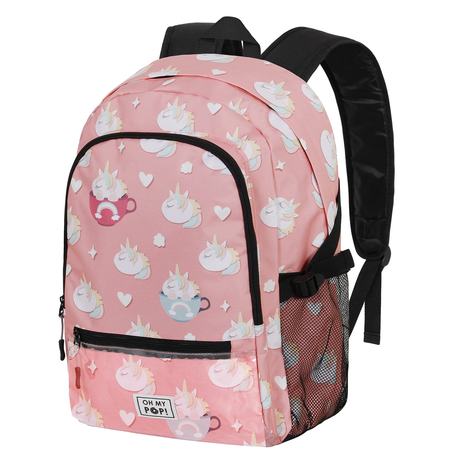 Oh My Pop! Cupnicorn-Clear Fight Backpack, Pink
