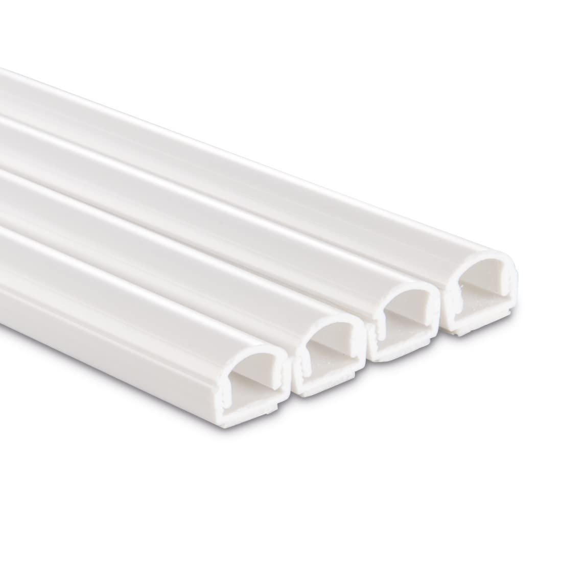 Hama 20570 PVC Cable Duct Half-Round 100/1.0/1.1 cm 4-Pack White