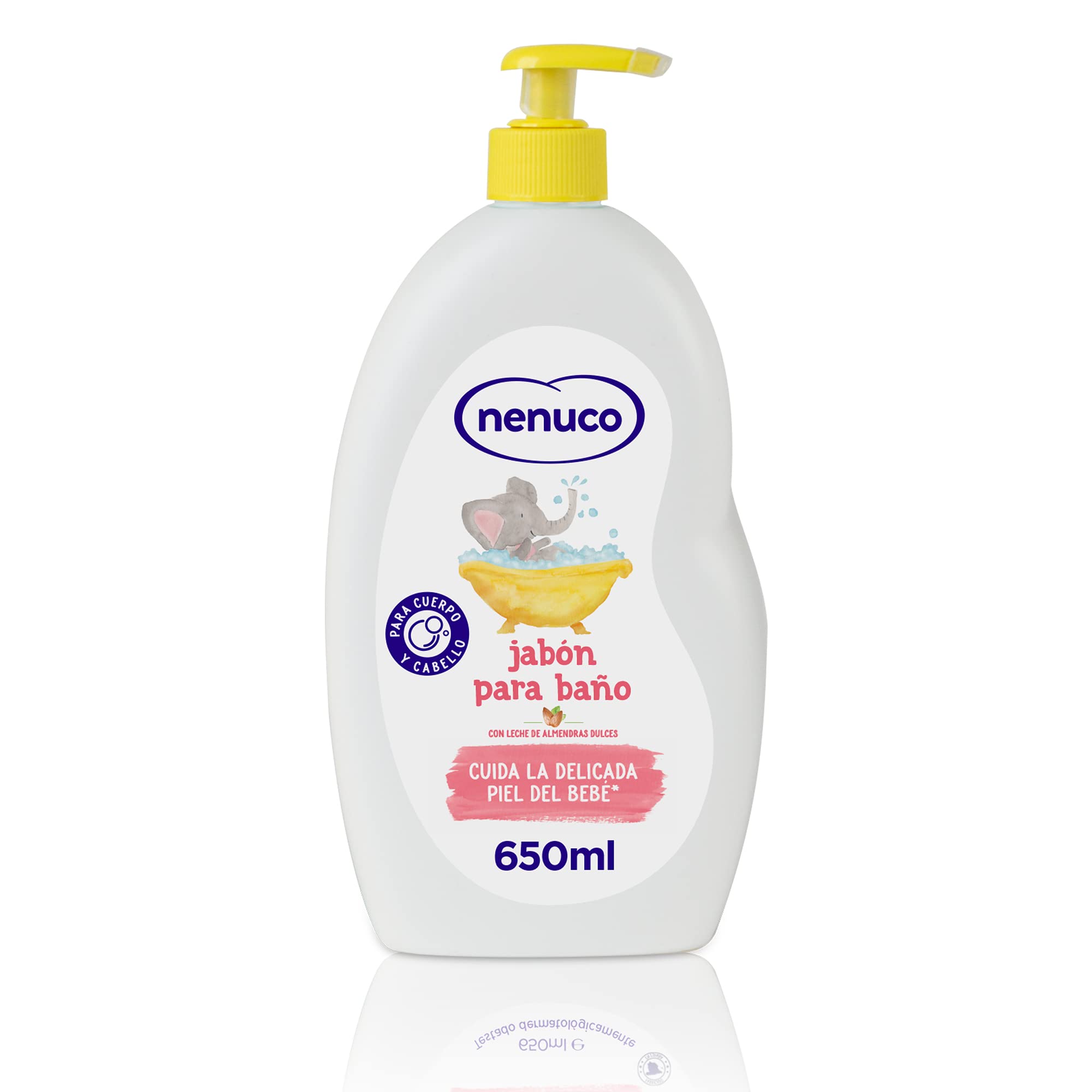 Nenuco Bath Soap with Sweet Almond Milk for Body and Hair 650ml