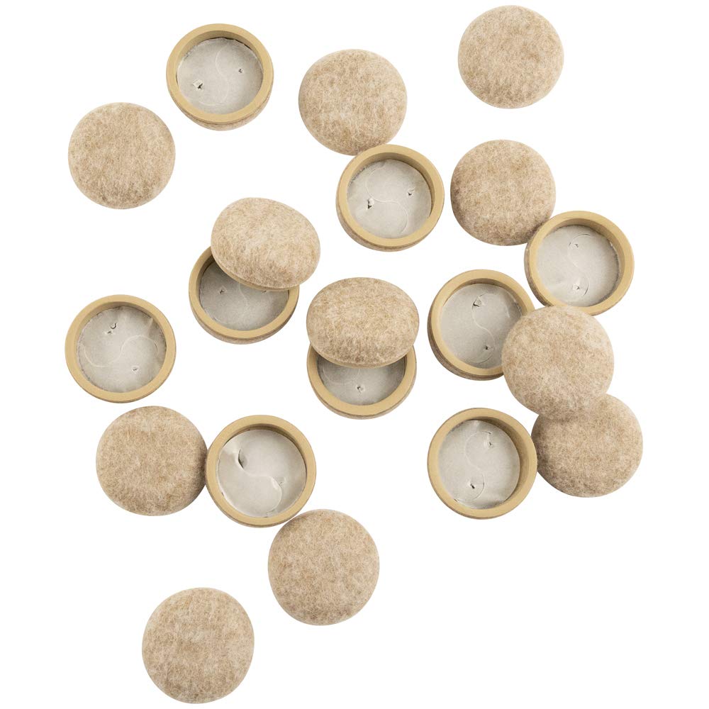 Super Sliders 4318695N Secure Grip Formed Felt Furniture Pads for Hardwood Floor Protection, Beige, 1-1/4 Inch