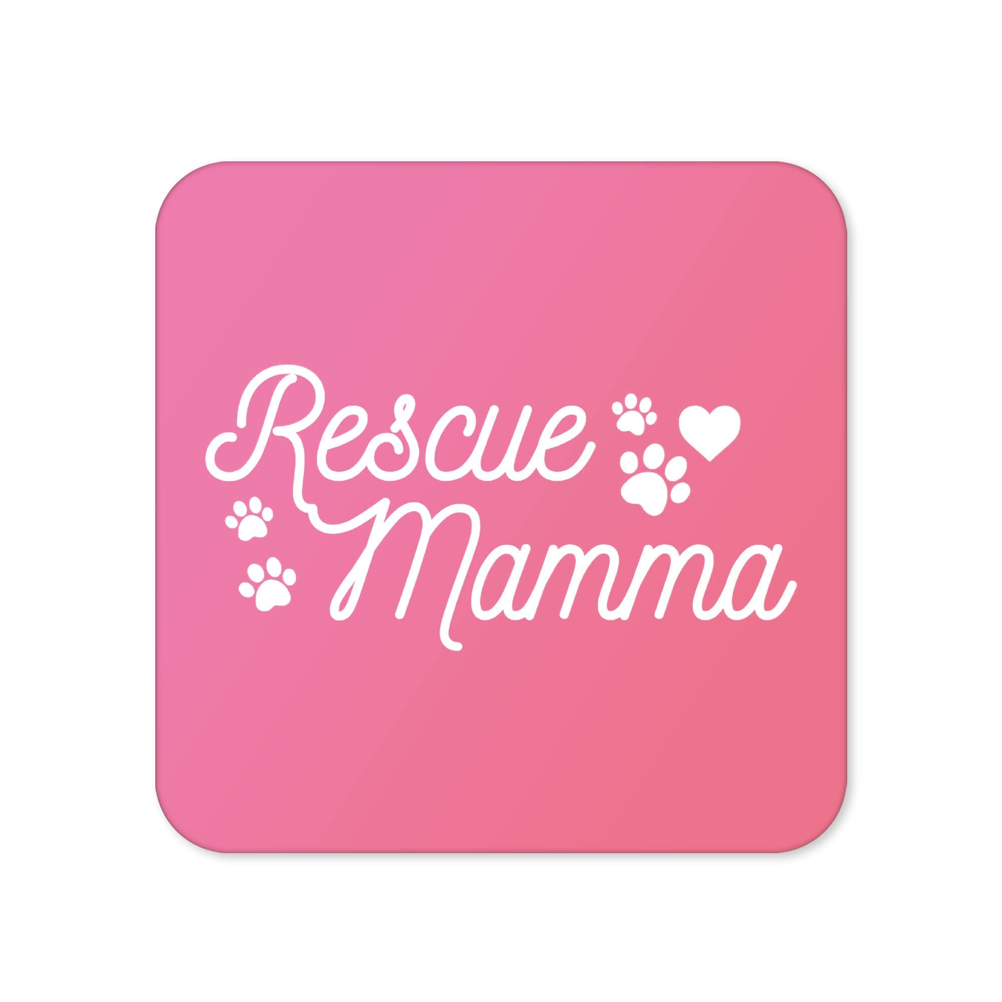 Funny Drinks Coaster | Novelty Office Mug Coasters | Rescue Mamma Beer Mat | Sarcastic Home Accessory | Silly Prank Joke Coffee - CC58