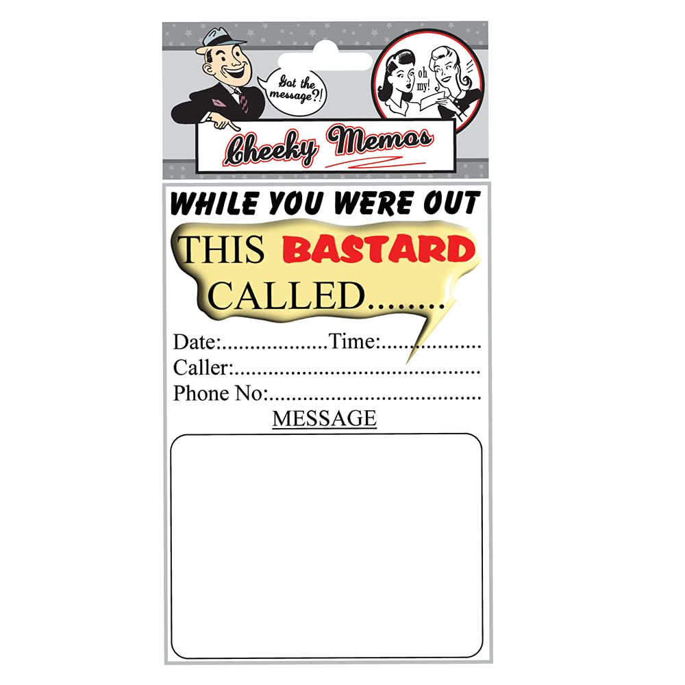 Diabolical Gifts While You Were Out This B*Stard Called Message Pad By DGP