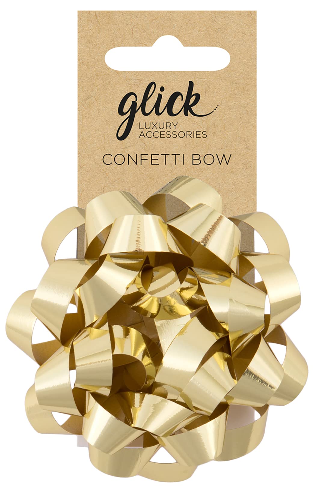 Glick Luxury Bow Metallic Gold, Perfect for Your Valentine, Birthday, Christmas and Other Celebrations Gift Wrapping, or Arts & Crafts