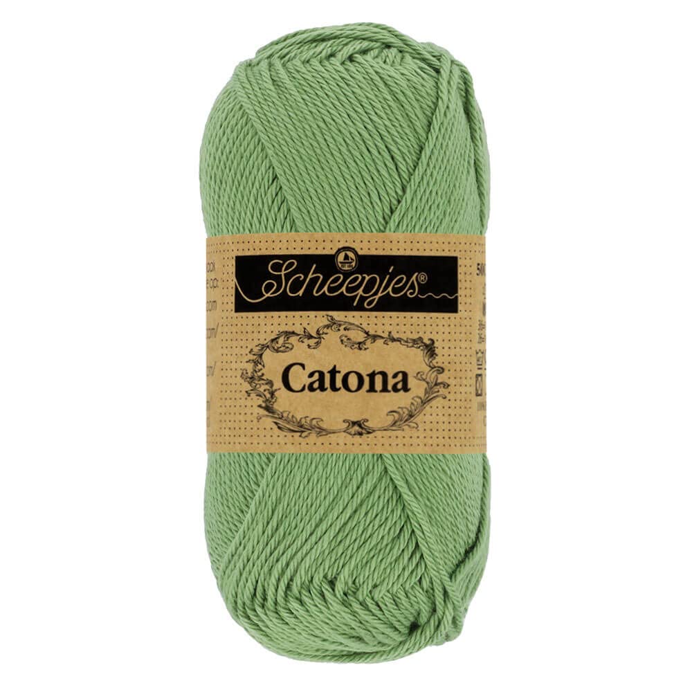 Scheepjes Catona Cotton Yarn, 212 Sage Green, 1x25g