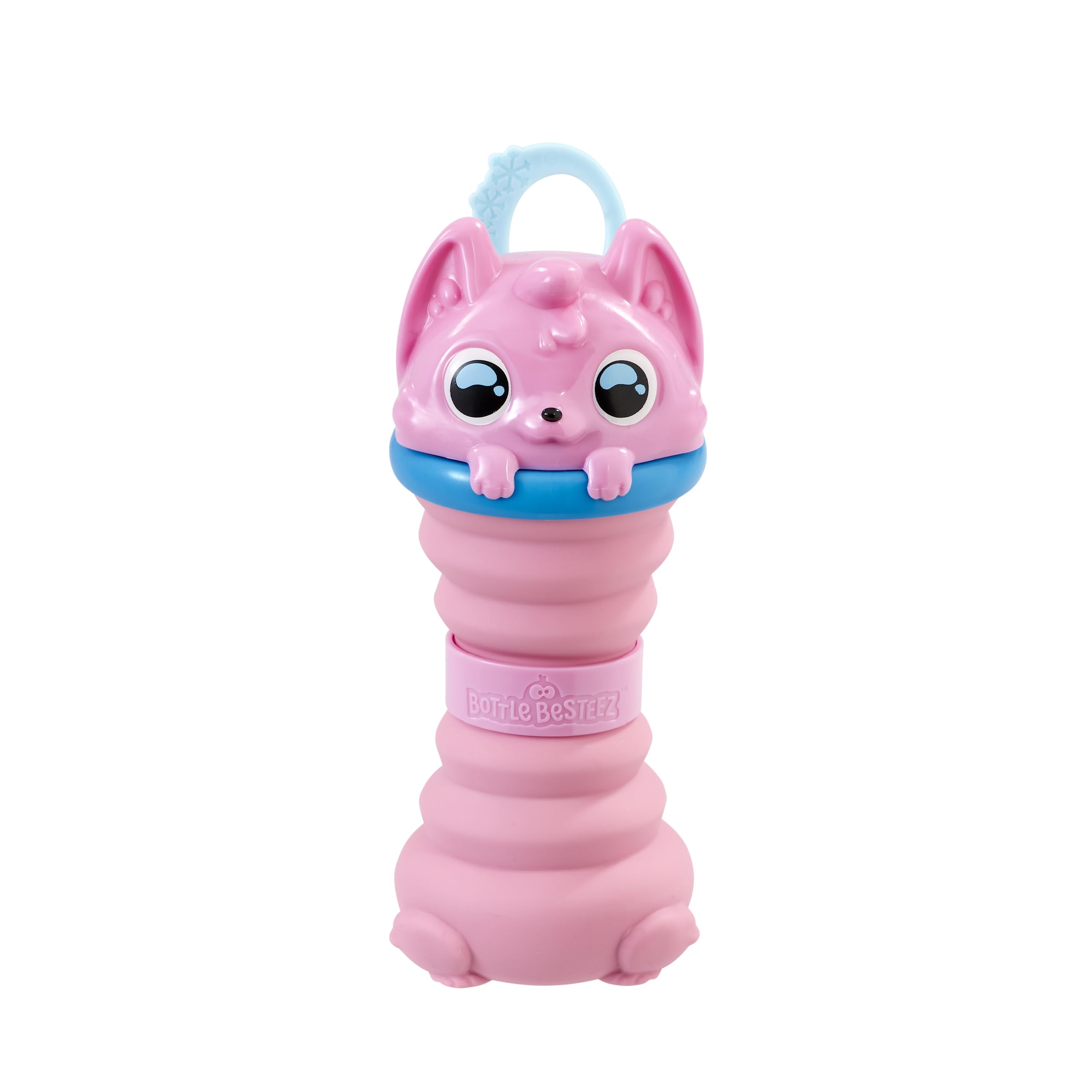 Bottle Besteez: Kool Kitten - Pink | Collapsible 360ml Reusable Bottle | Drip Resistant & Leakproof Kids Water Bottle | Ideal for Back to School | BPA Free