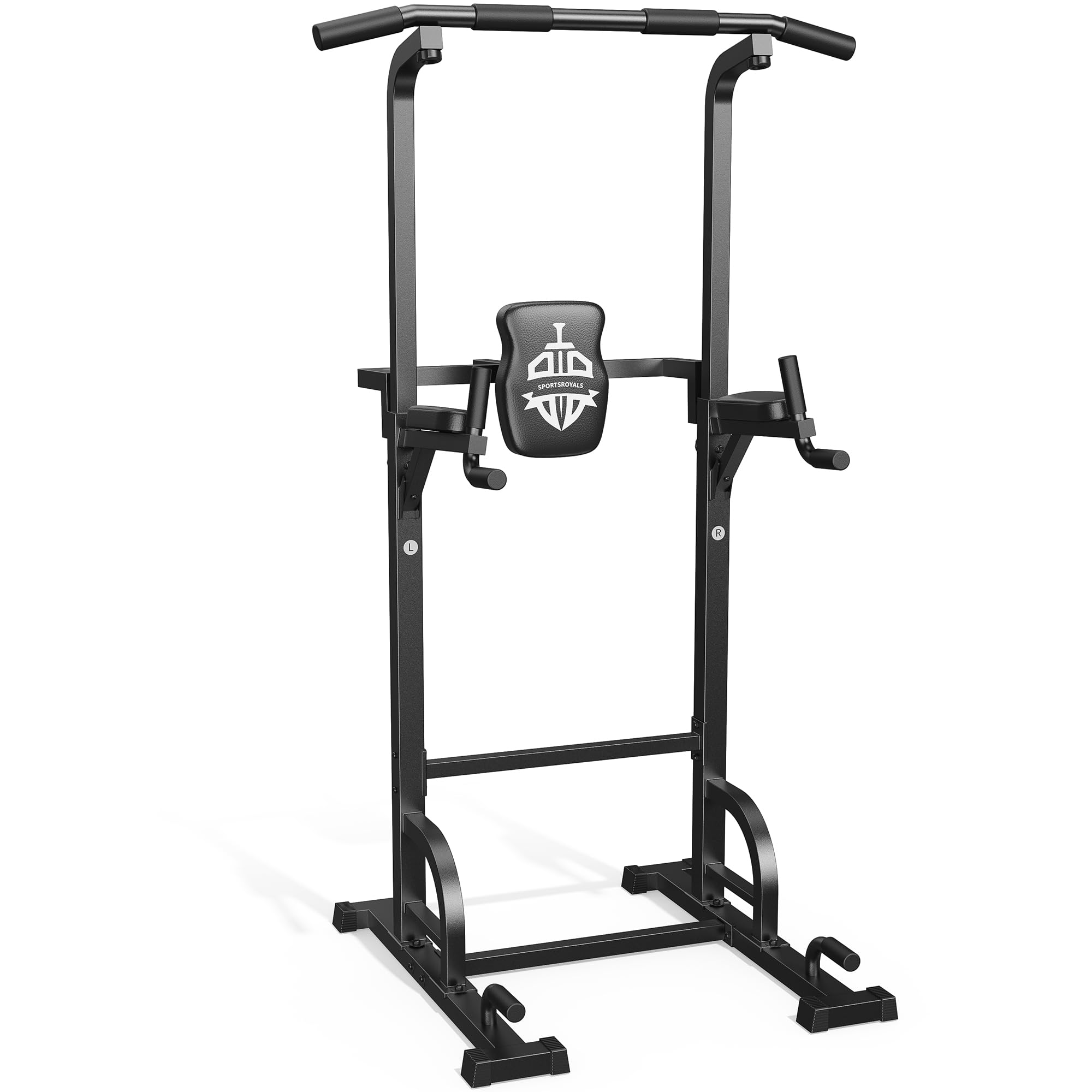Sportsroyals Power Tower Dip Station Pull Up Bar for Home Gym Strength Training Workout Equipment, 450LBS.