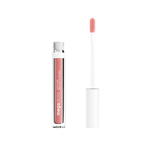 Wet n Wild, Mega Slicks Lip Gloss, Extra-shiny Lip Gloss with Light and Bright Texture for Soft and Full Healthy-looking Lips, Upgraded Formula with Hyaluronic Acid and Vegan Collagen, Snuggle Sesh