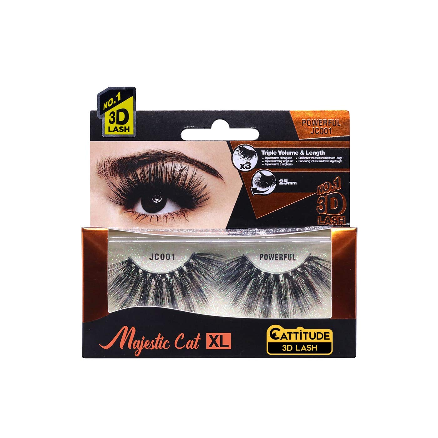 EBIN NEW YORK Cattitude 3D Majestic Cat XL Eye Lash - Powerful