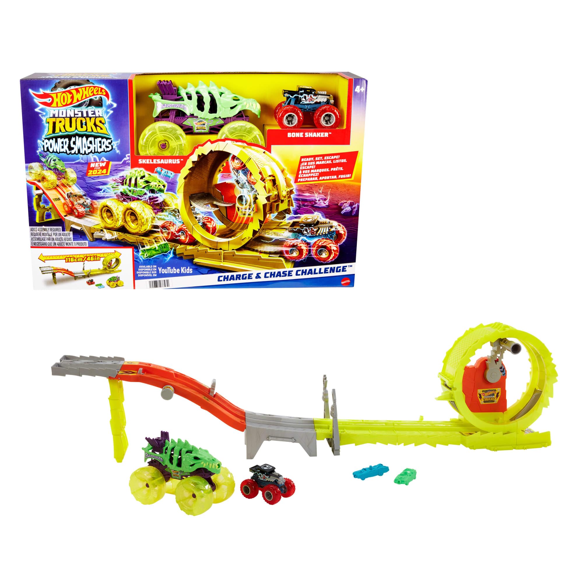 Hot Wheels Monster Truck Arena Smashers: Rhinomite's Cars and Race Track