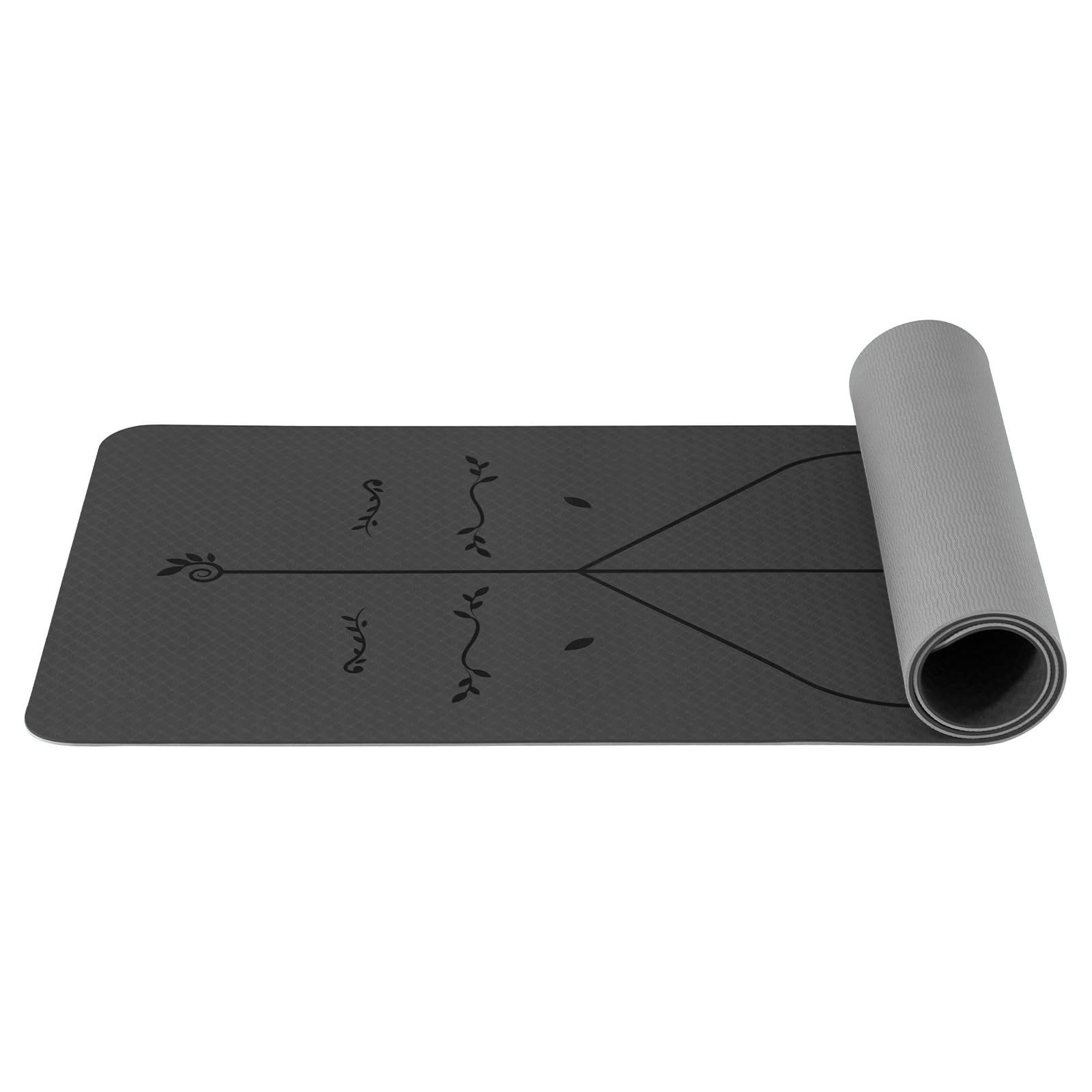 Good Nite Yoga Mats 6 mm Yoga Mat Gymnastics Mat TPE Sports Mat Non-Slip Fitness Mat Training Mat Pilates Mat for Yoga Pilates Training 183 x 61 x 0.6 cm