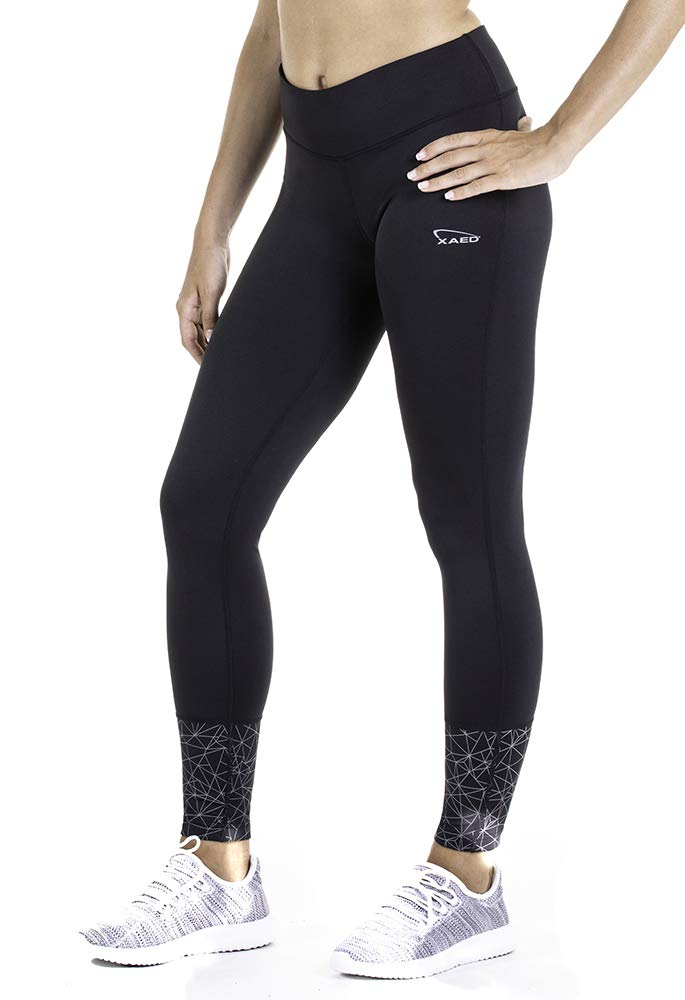 XAED Women's Running Long Bottoms, Black, Small