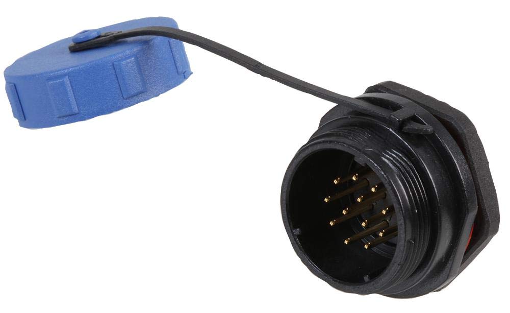 PRO ELEC PELR0190 Circular Threaded Panel Mount Connector Plug, 12-Pole, IP68