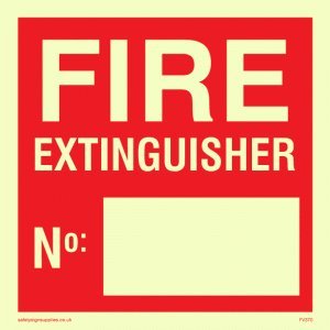 Fire Extinguisher Number Sign Sign