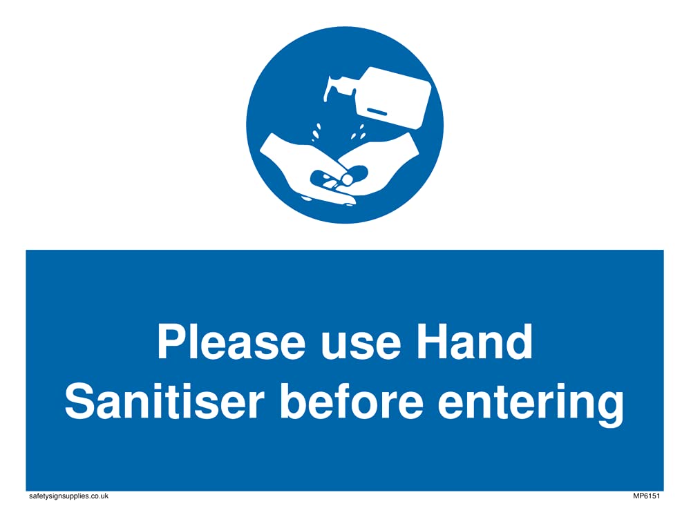 Pack of five - Please use Hand Sanitiser before entering Sign - 200x150mm - A5L