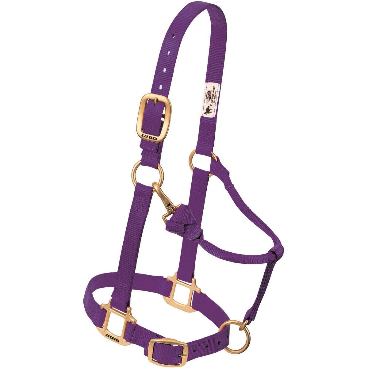 Weaver Leather Original Adjustable Nylon Horse Halter, Yearling, Purple
