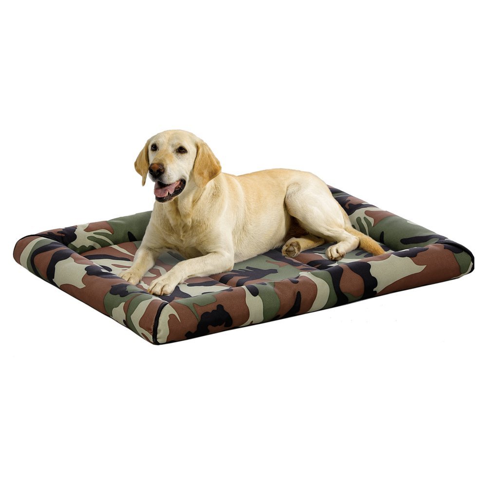 MidWest Homes for Pets XL QuietTime MAXX Ultra-Rugged Dog Bed, Water & Odor Resistant, Bolstered Edge, Non-Slip Bottom, Fits 122 cm Crates, Camo