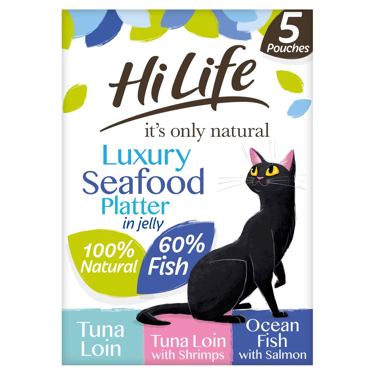 Hilife It's Only Natural Seafood Platter in Jelly Cat Food, 5x50g