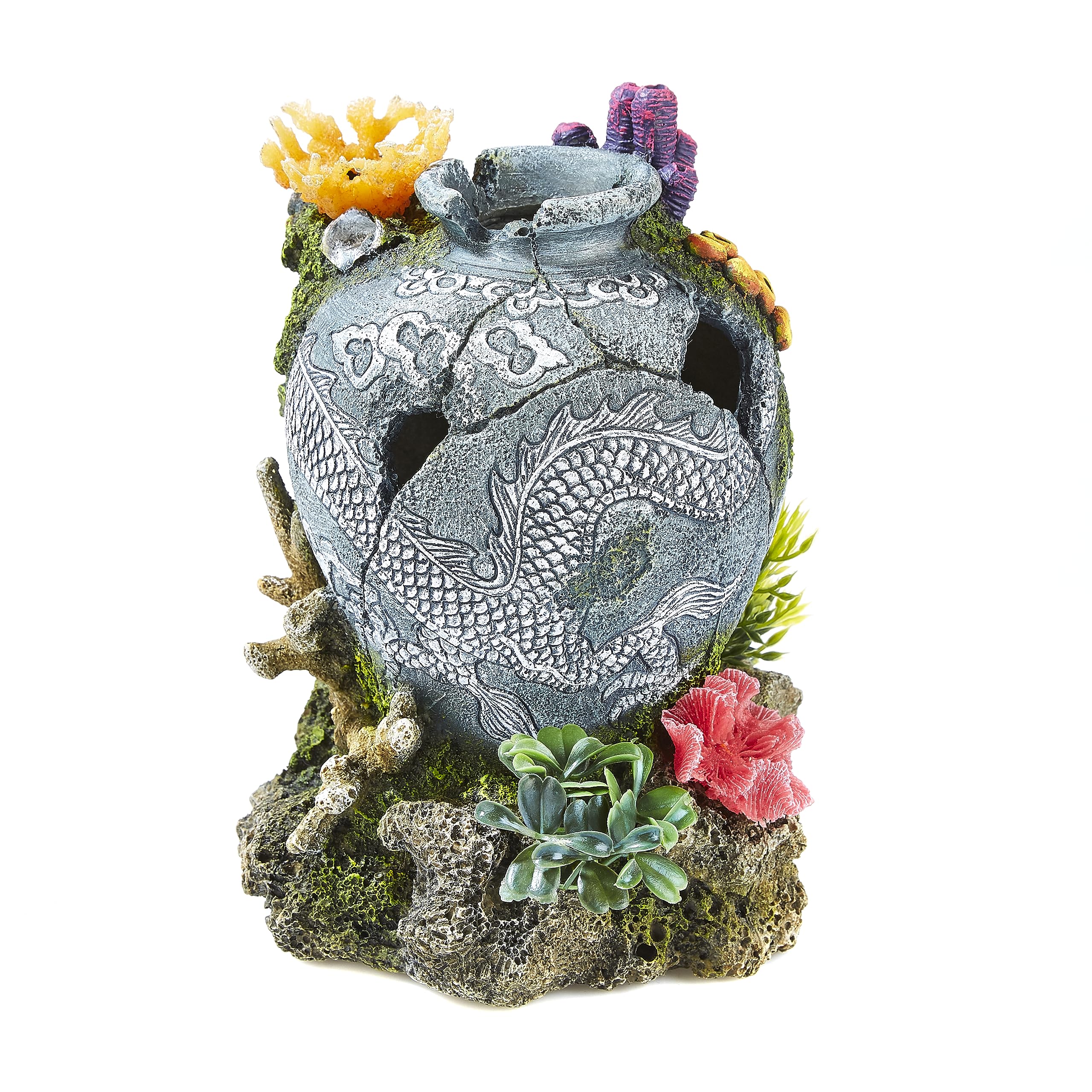 CLASSIC Jar with Plants/Coral T&OL Aquarium Ornament