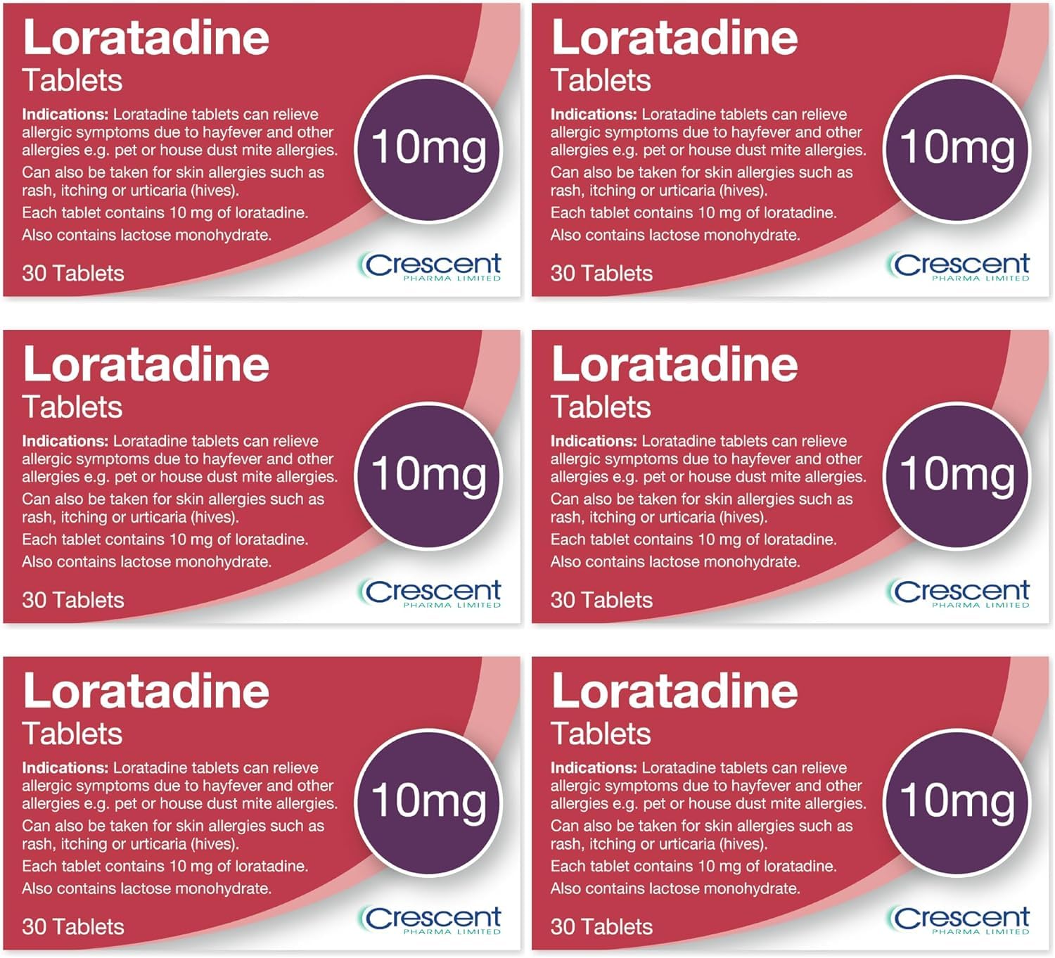 Hayfever and Allergies Tablets - Loratadine 10mg Tablets