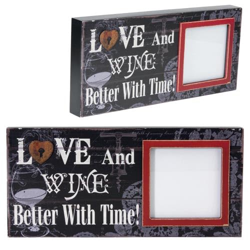 Anyone For Wine 6608 Love & Wine Photo Frame Sign Wall Art