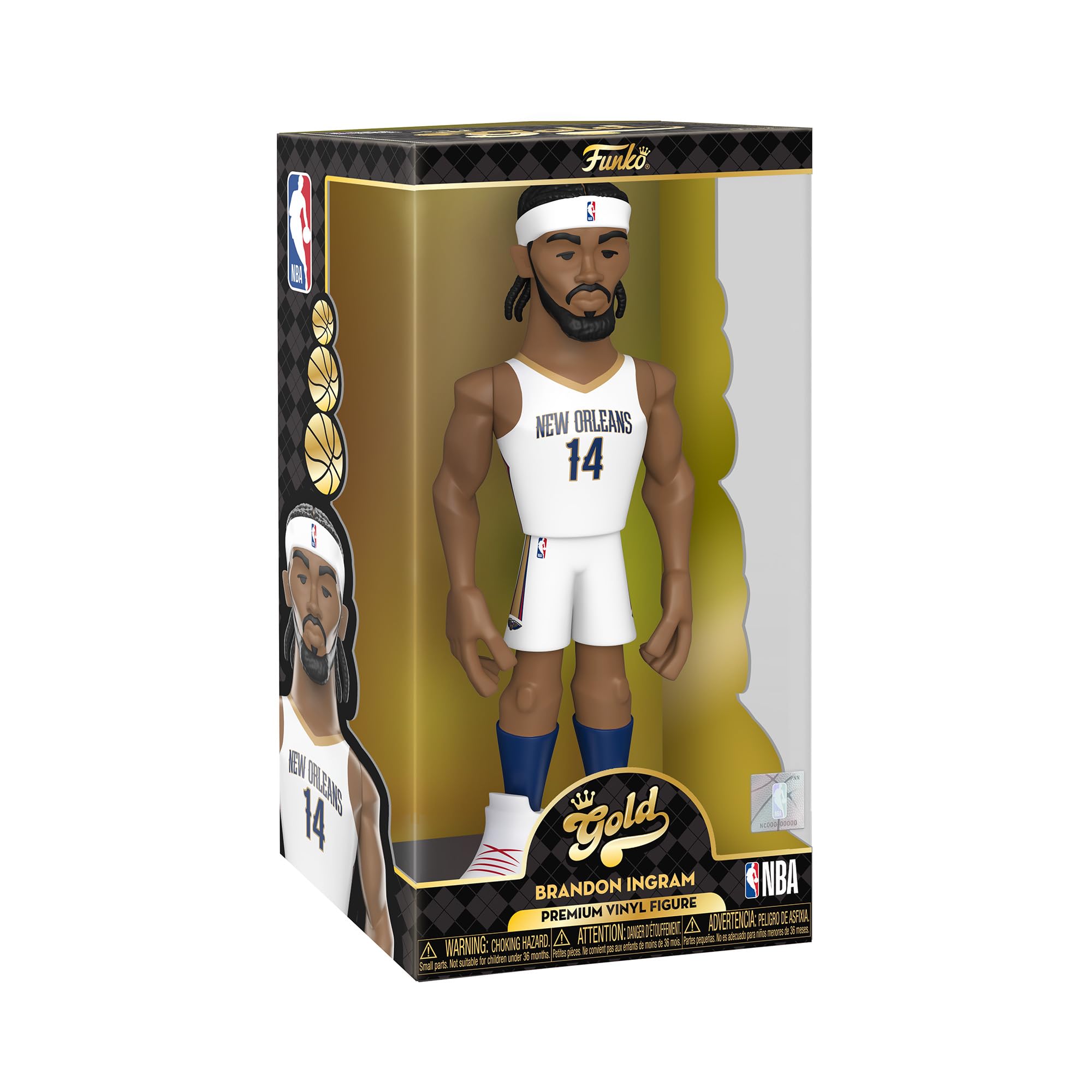 Funko Vinyl Gold 12": NBA - Brandon Ingram - 1/6 Odds for Rare Chase Variant - Collectable Vinyl Action Figure - Birthday Gift Idea - Official Merchandise - Ideal Toy for Sports Fans and Display
