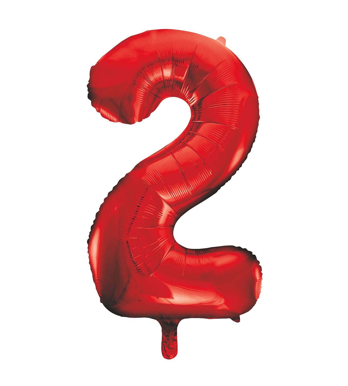 Red Number 2 Shaped Large Foil Balloon (86cm) 1 Piece - Perfect for Birthday Parties and Special Events